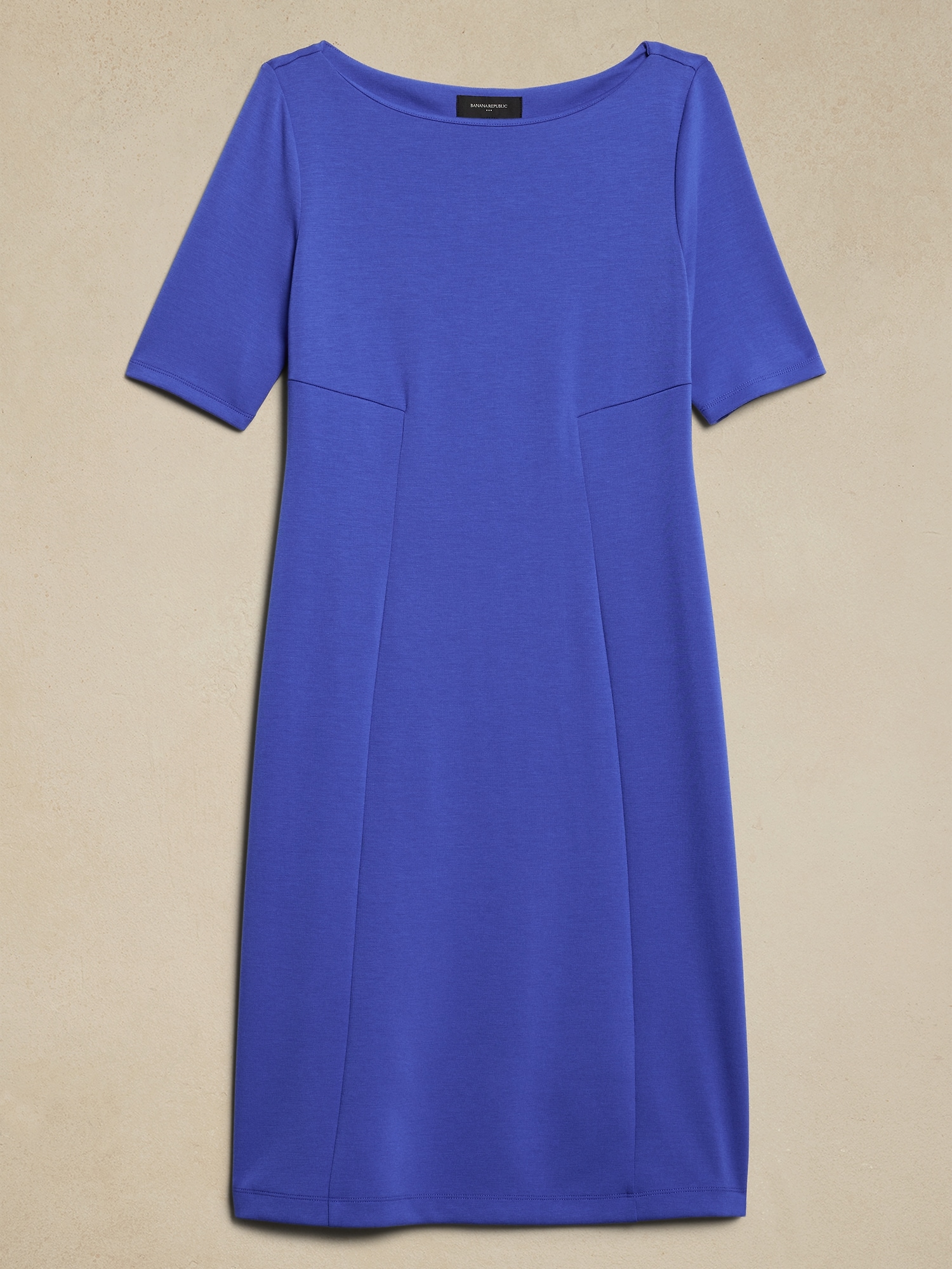 Scuba Seamed Knee-Length Dress