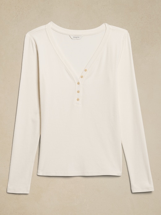 Ribbed Henley Top | Banana Republic Factory