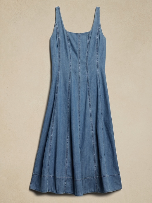 white christmas dresses Hold Your Horses Denim Cream Mini Dress – Southern Alternative main image 0