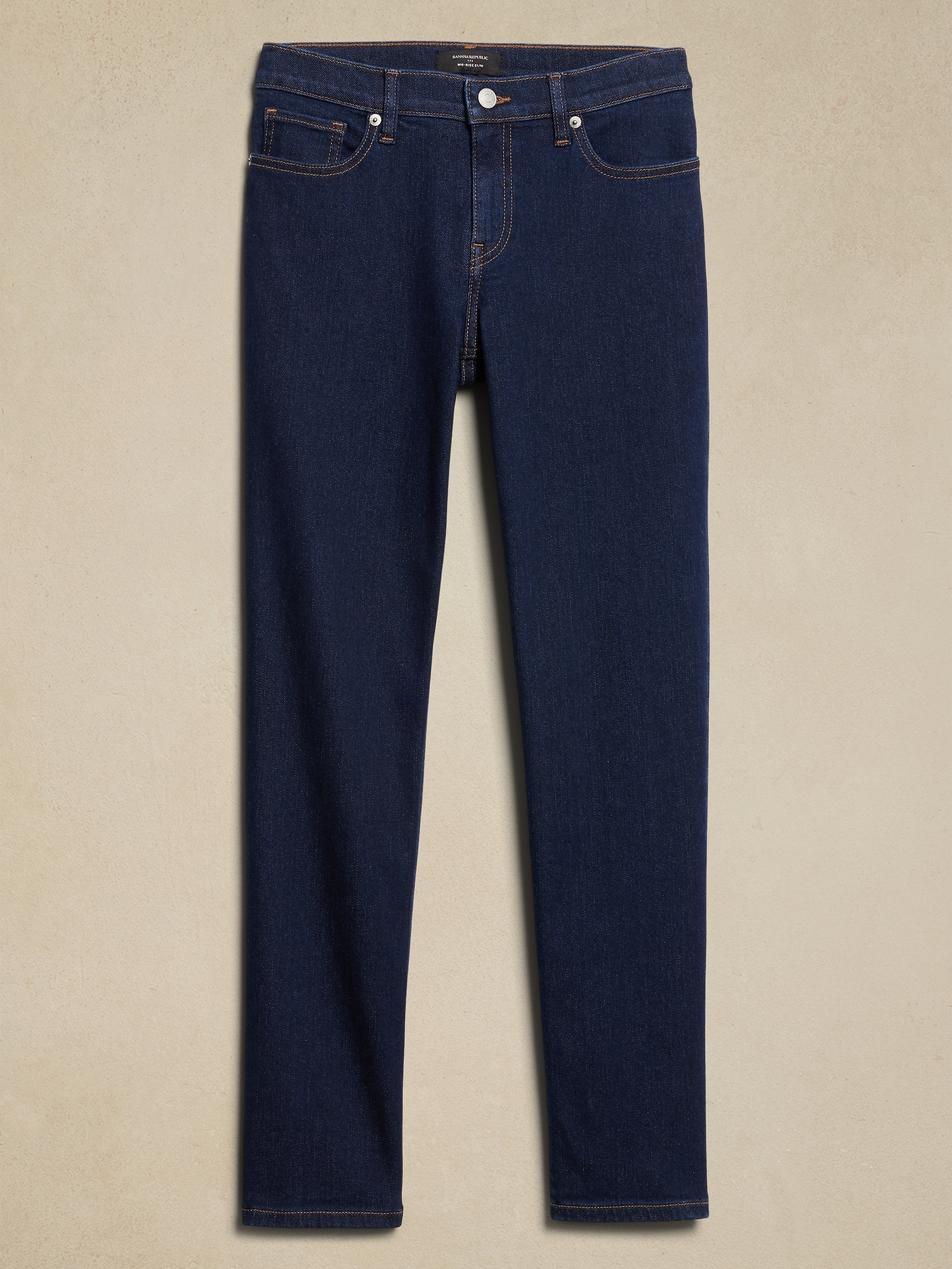 Slim Mid-Rise Raw-Hem Jean