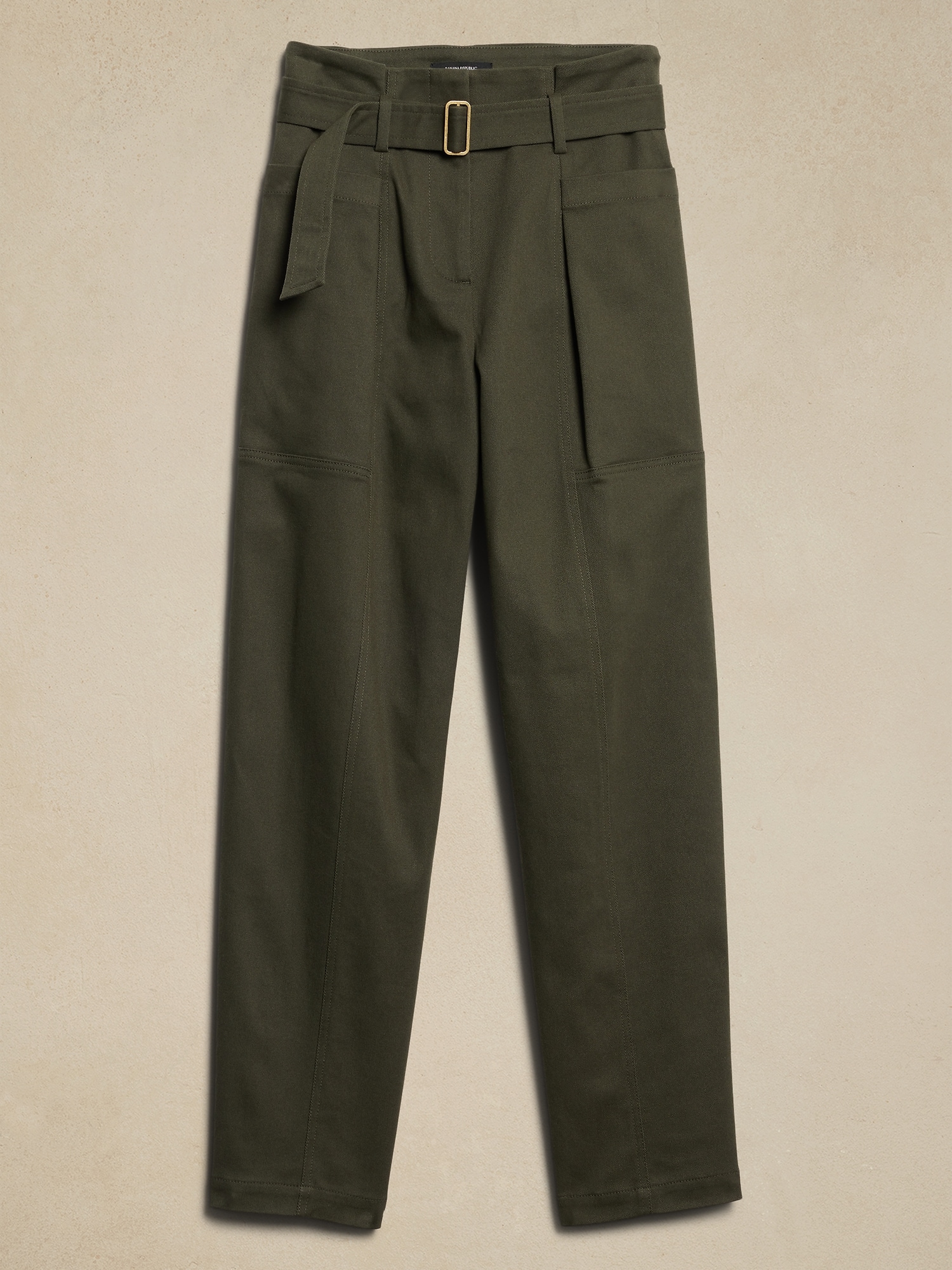 Twill Belted Tapered Pant