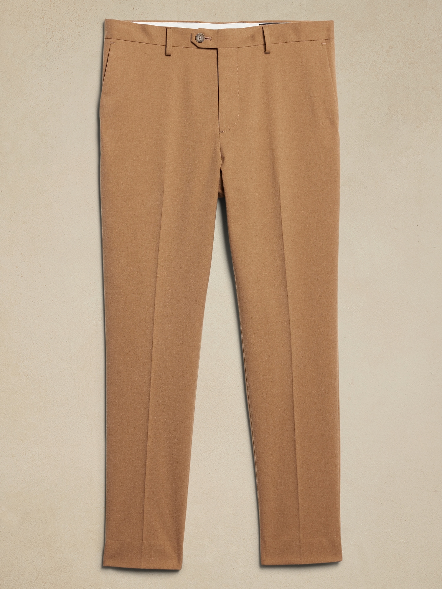 Tailored-Fit Camel Suit Trouser