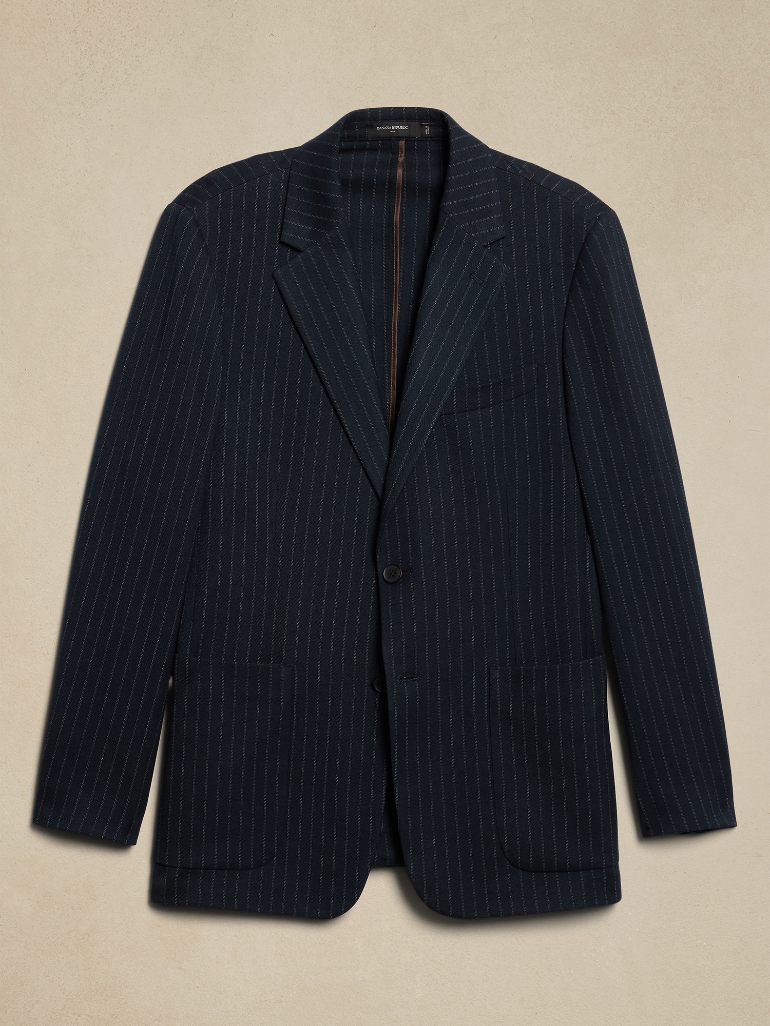 Tailored-Fit True Navy Pinstripe Jacket