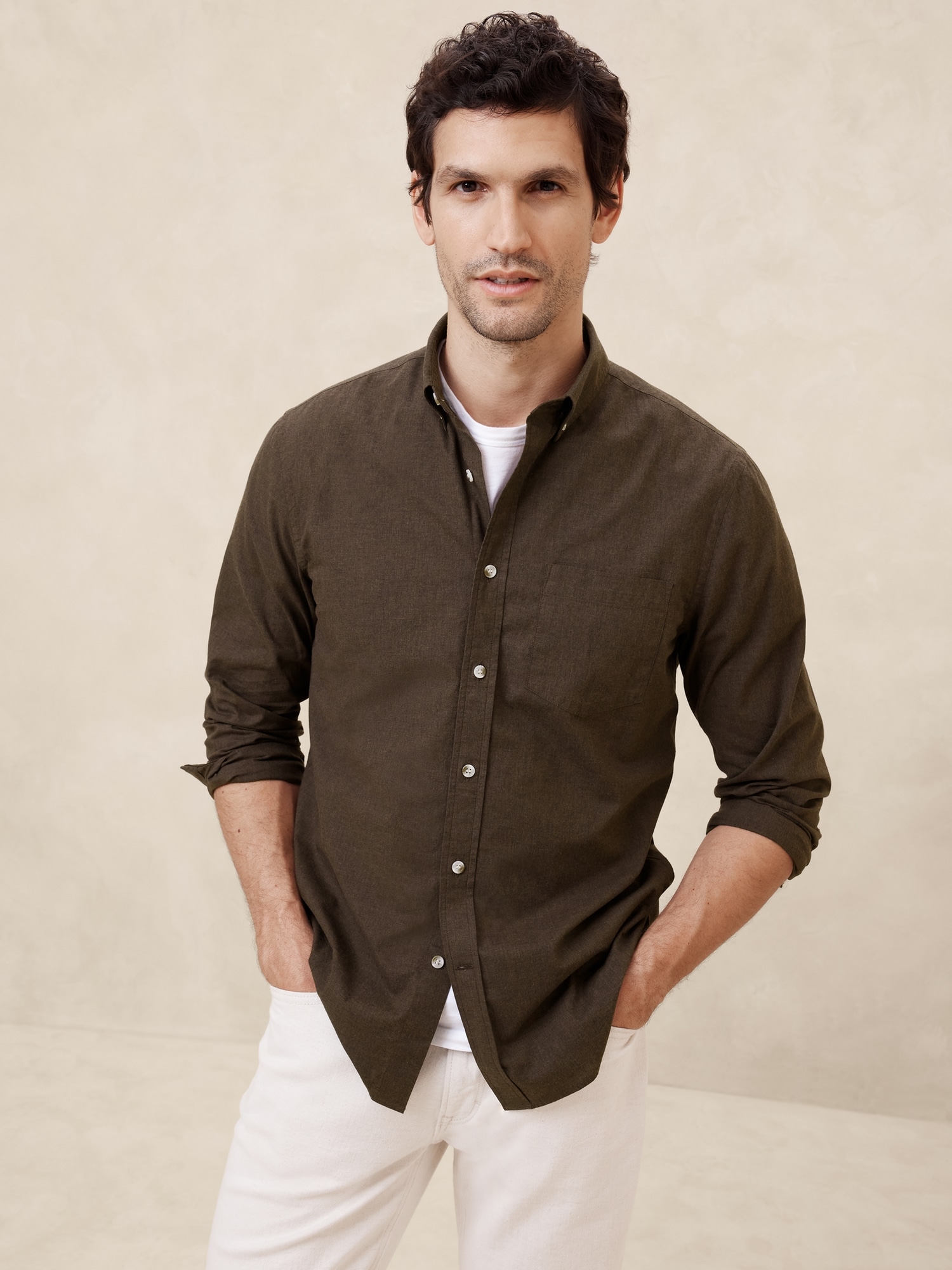 Slim Softwash Cotton Shirt