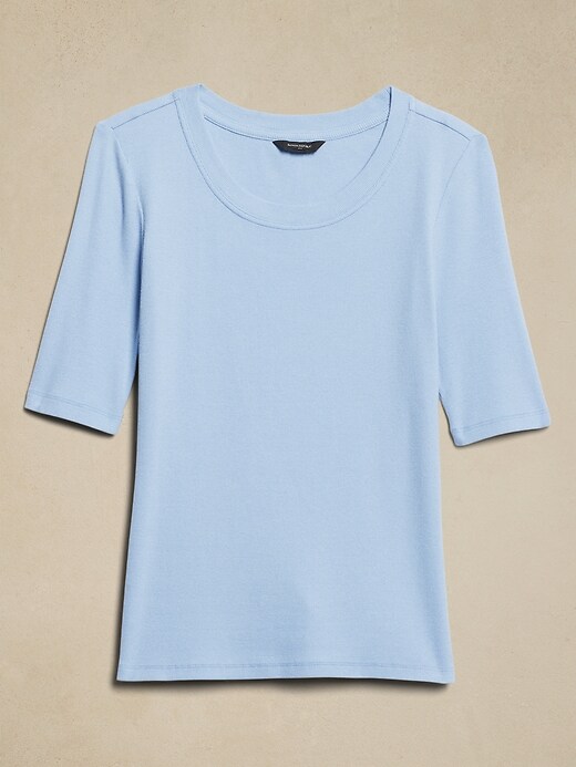 Ribbed Elbow-Sleeve T-Shirt, photo 16 of 20