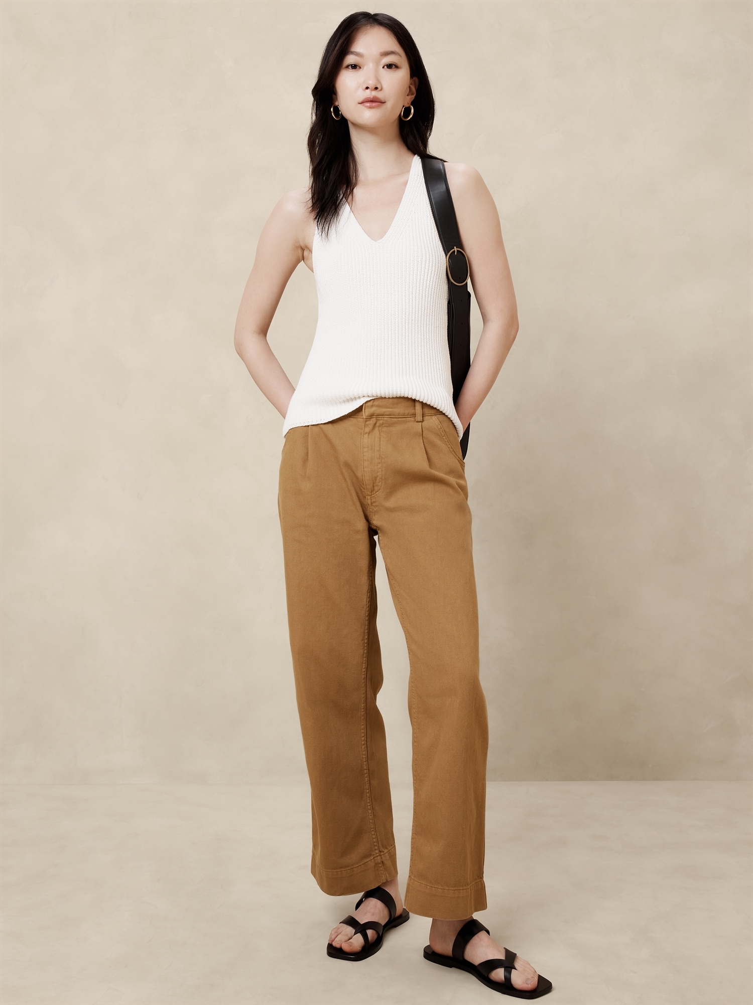 Twill Straight Pull-On Pant