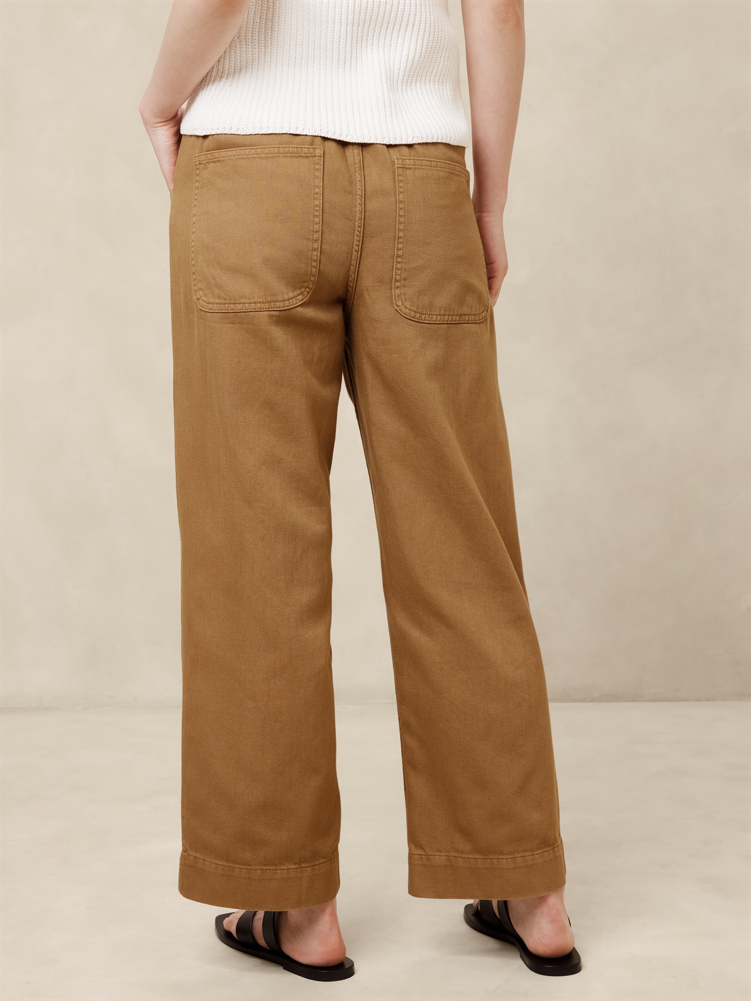 Twill Straight Pull-On Pant