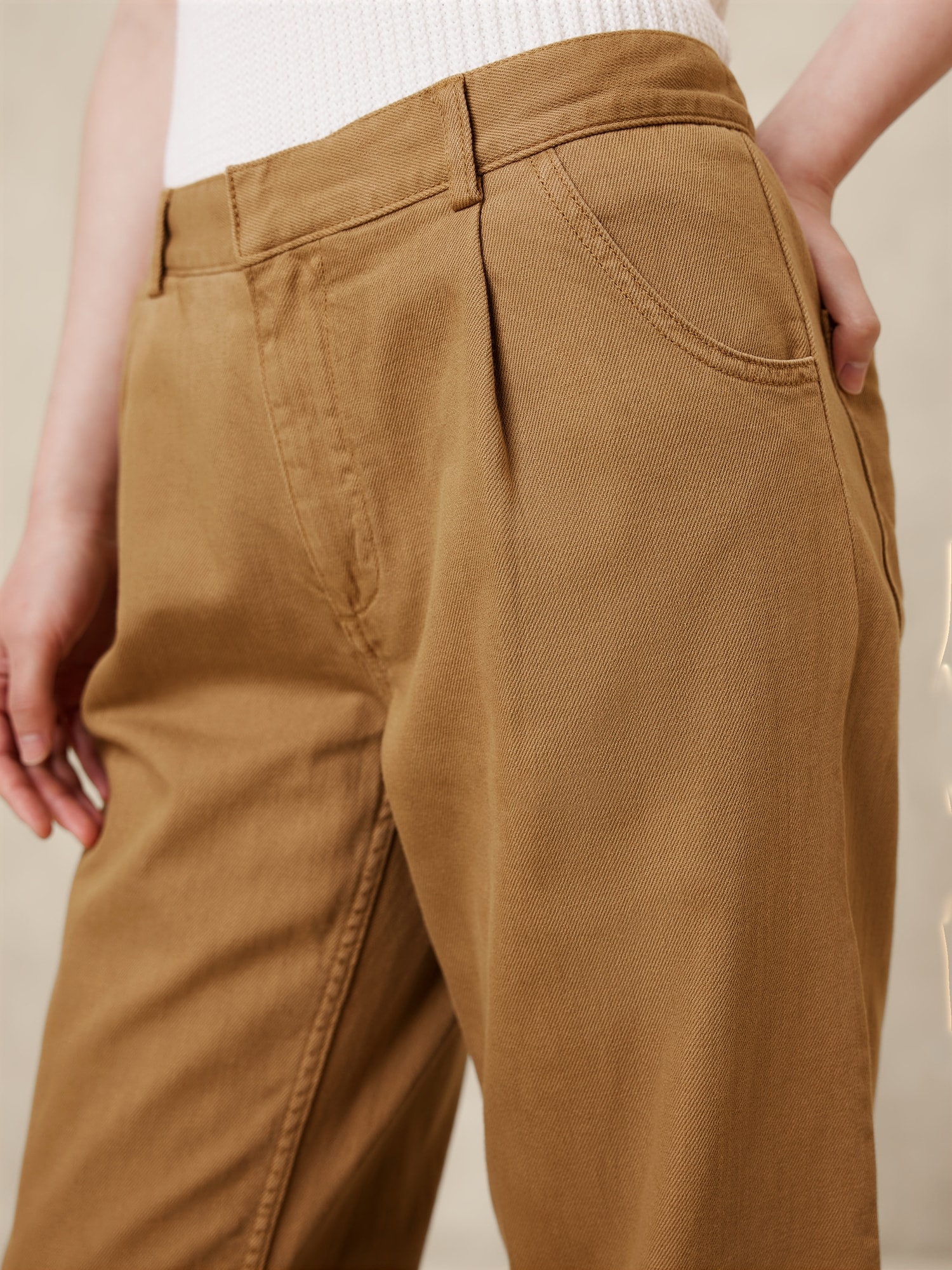 Twill Straight Pull-On Pant