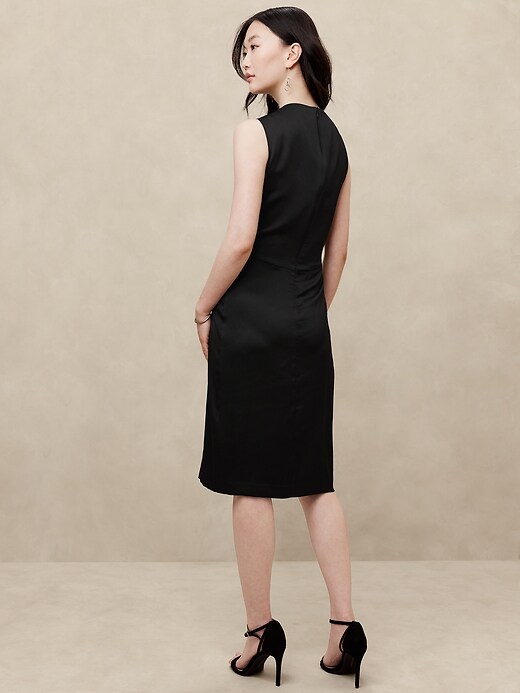 Hammered Satin Knee Length Dress | Banana Republic Factory