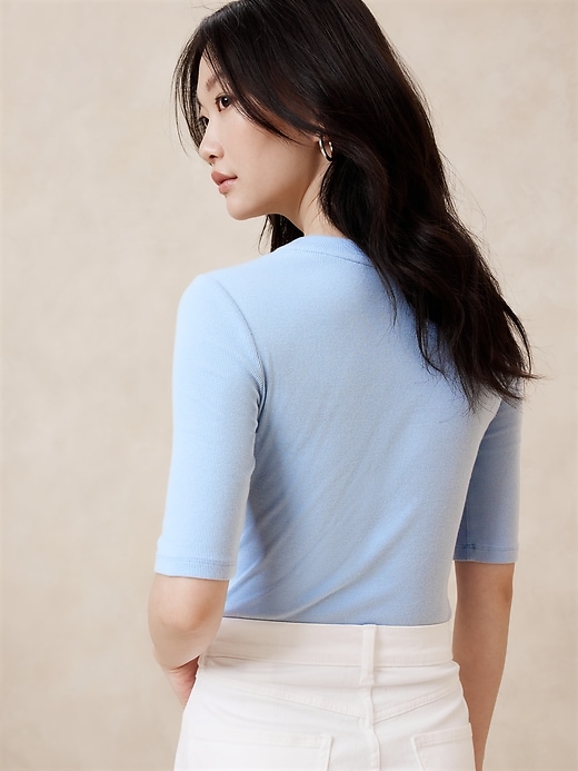 Ribbed Elbow-Sleeve T-Shirt, photo 14 of 20