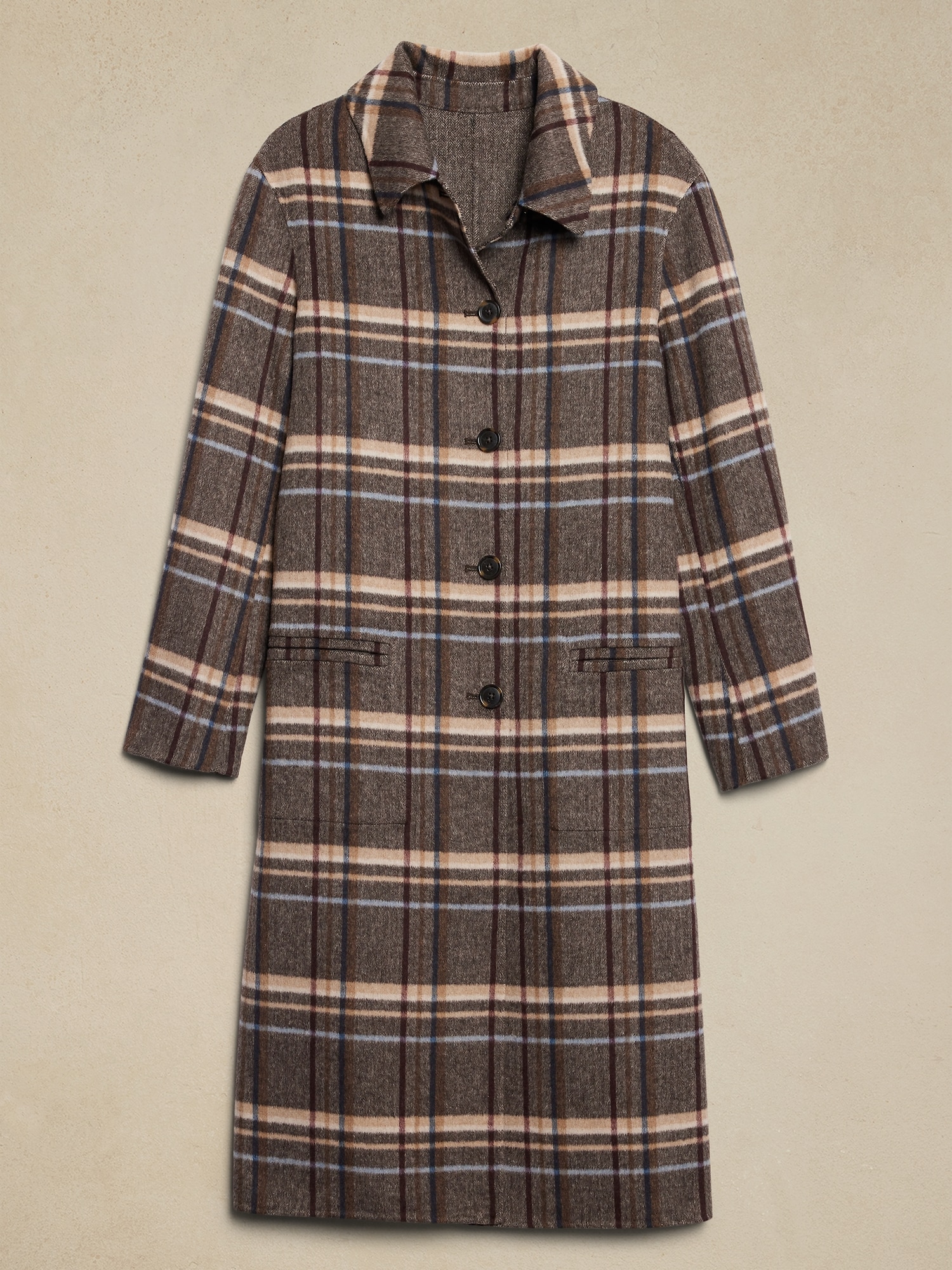 Reversible Double Face Wool-Blend Coat