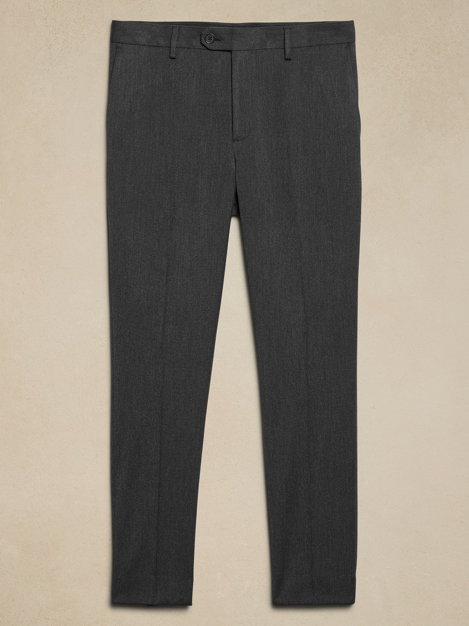 Tailored-Fit Charcoal Twill Suit Trouser