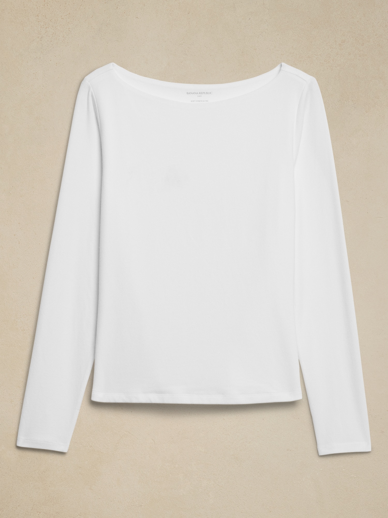 Soft Stretch Boat-Neck T-Shirt