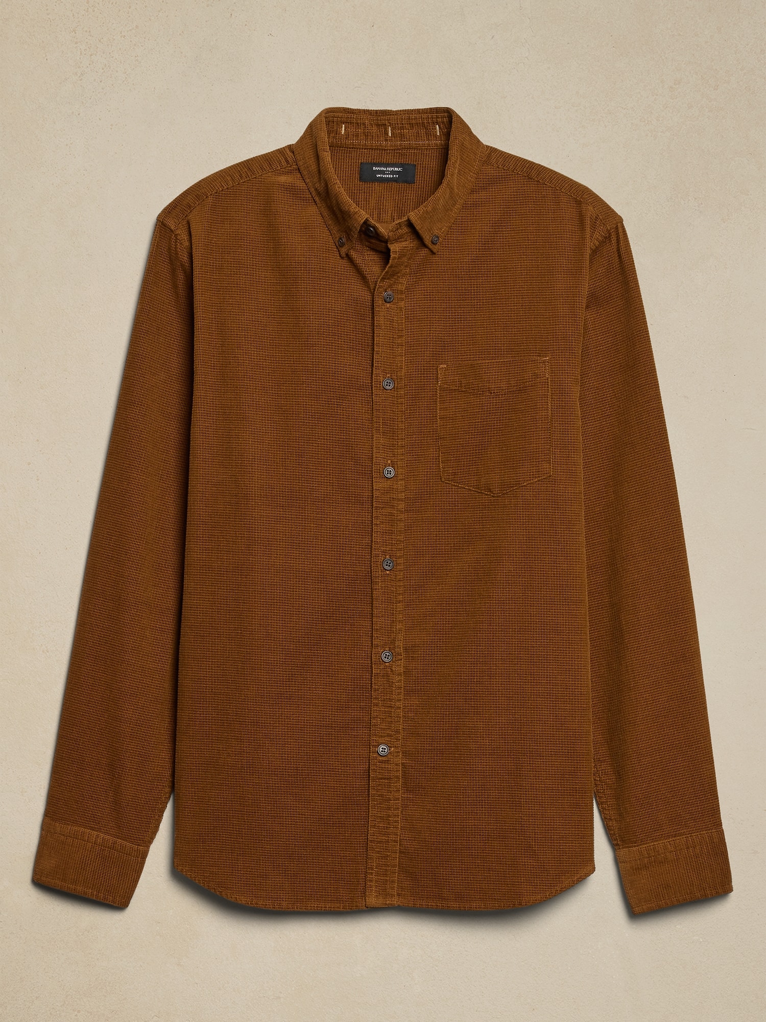 Slim Textured Corduroy Shirt