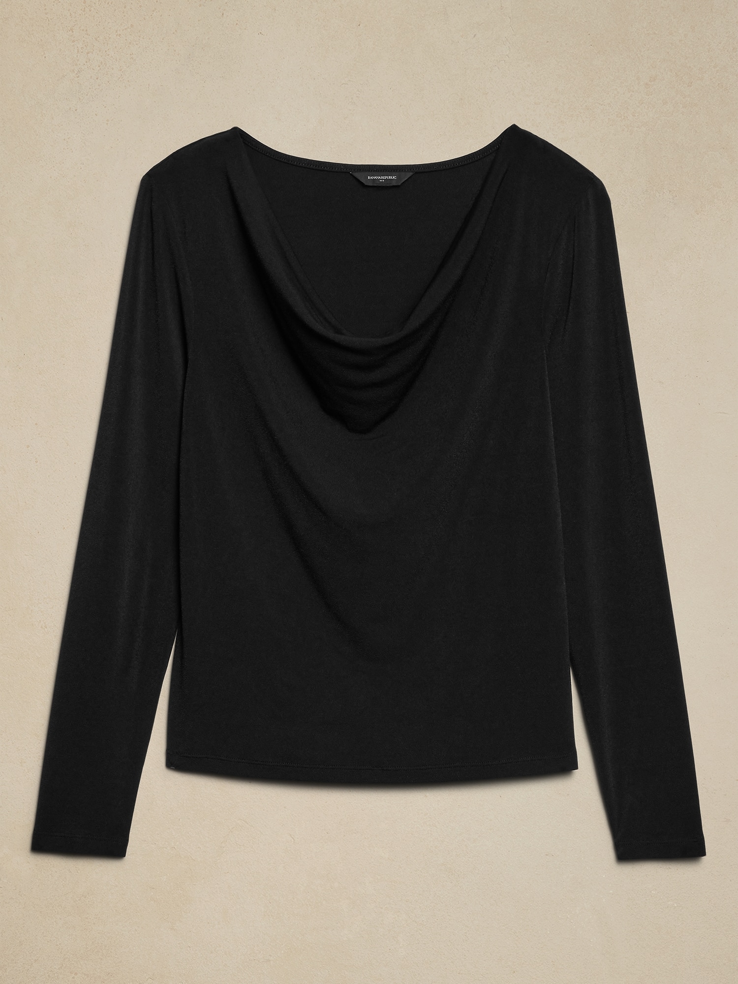 Cowl-Neck Crepe Top