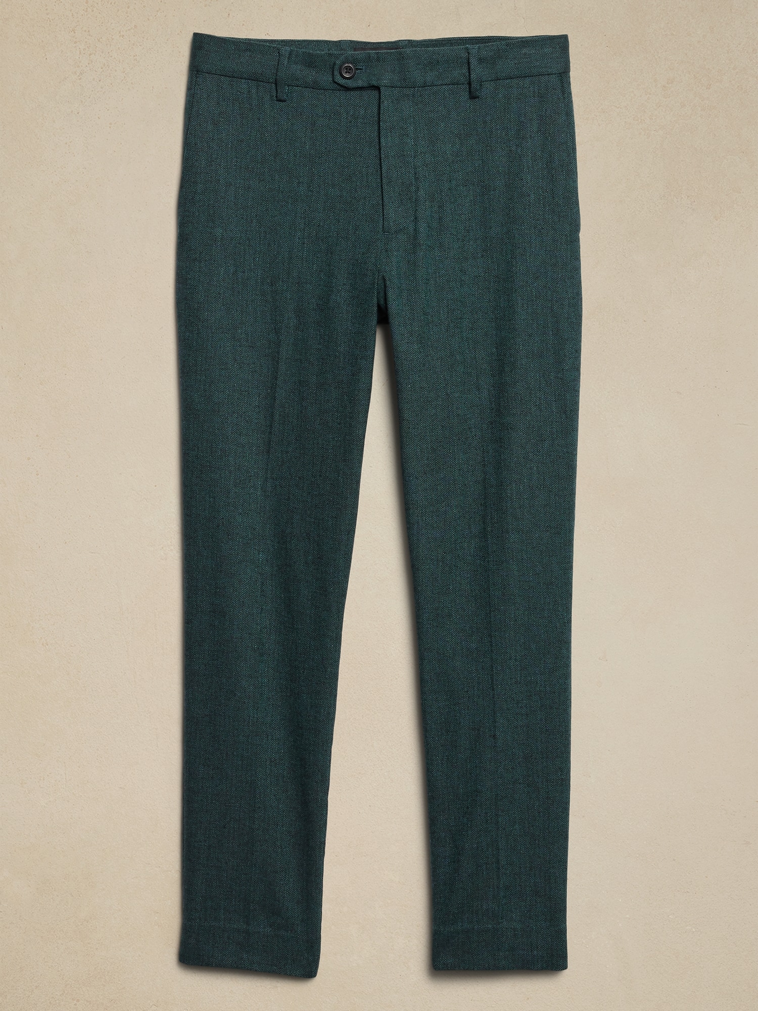 Tailored-Fit Linen-Blend Trouser