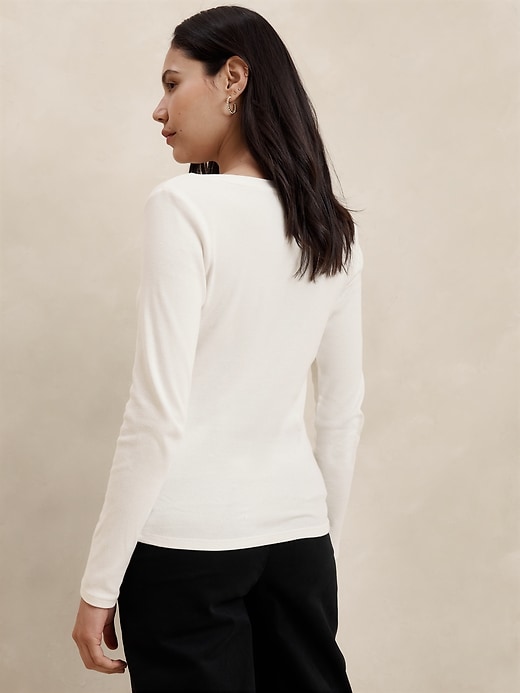 Ribbed Henley Top | Banana Republic Factory