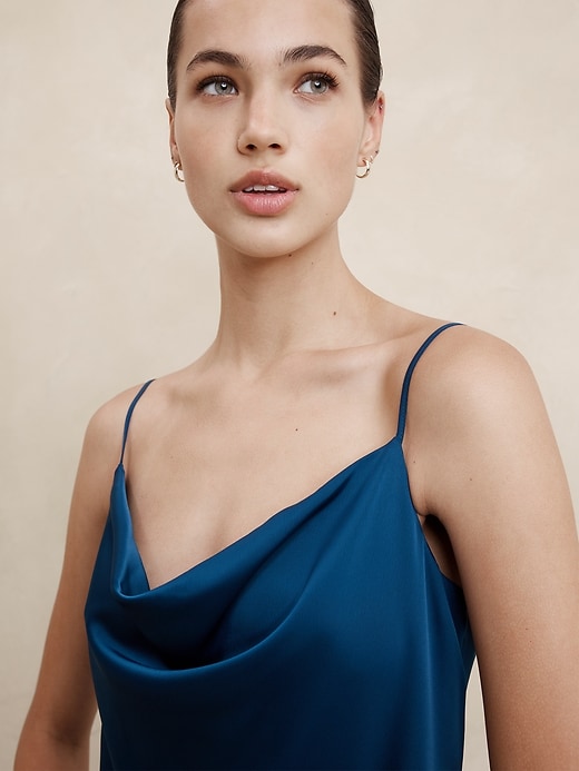banana republic blue satin dress Dreamer Silk Maxi Dress