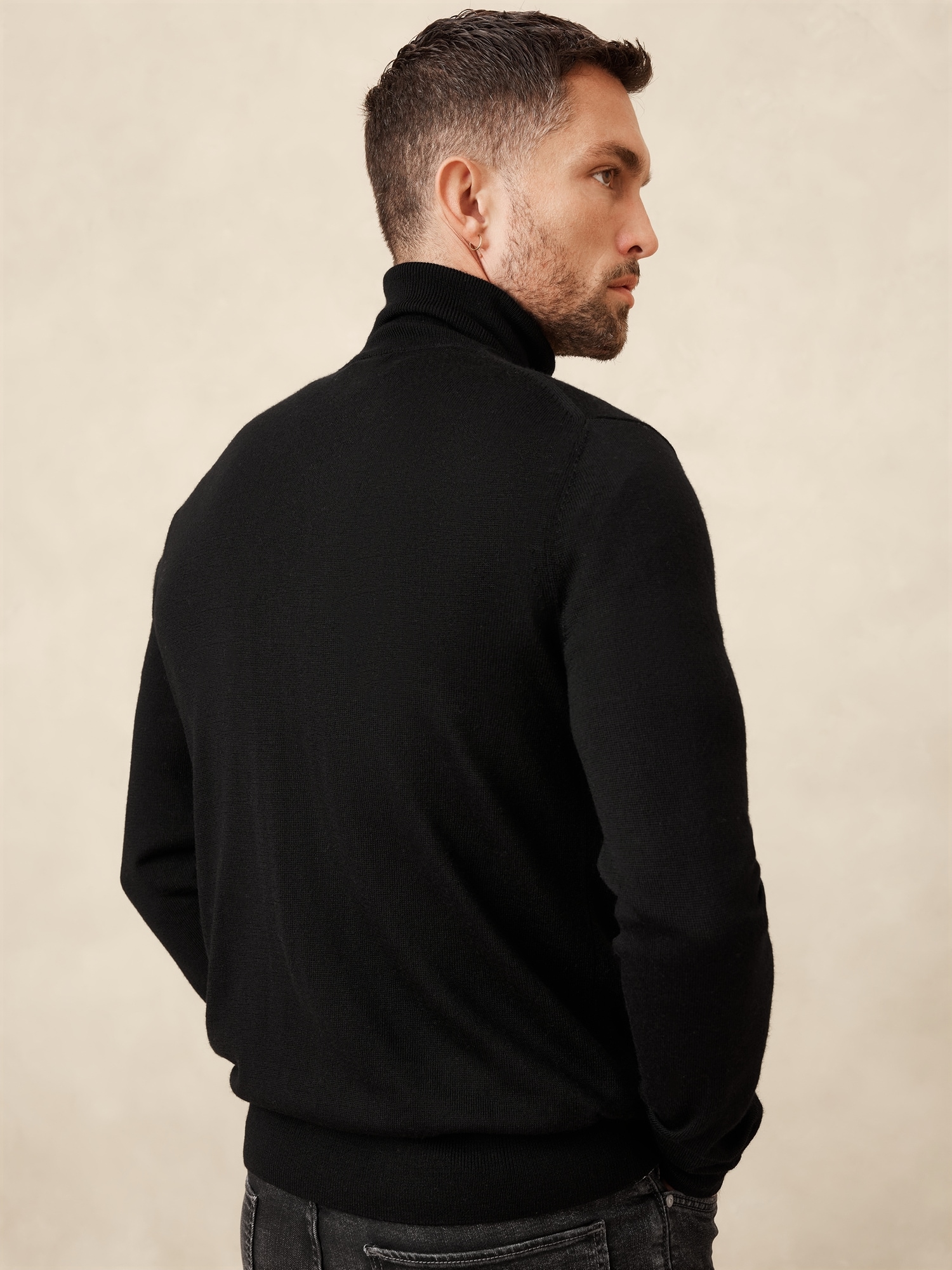 Merino Wool Turtleneck Sweater