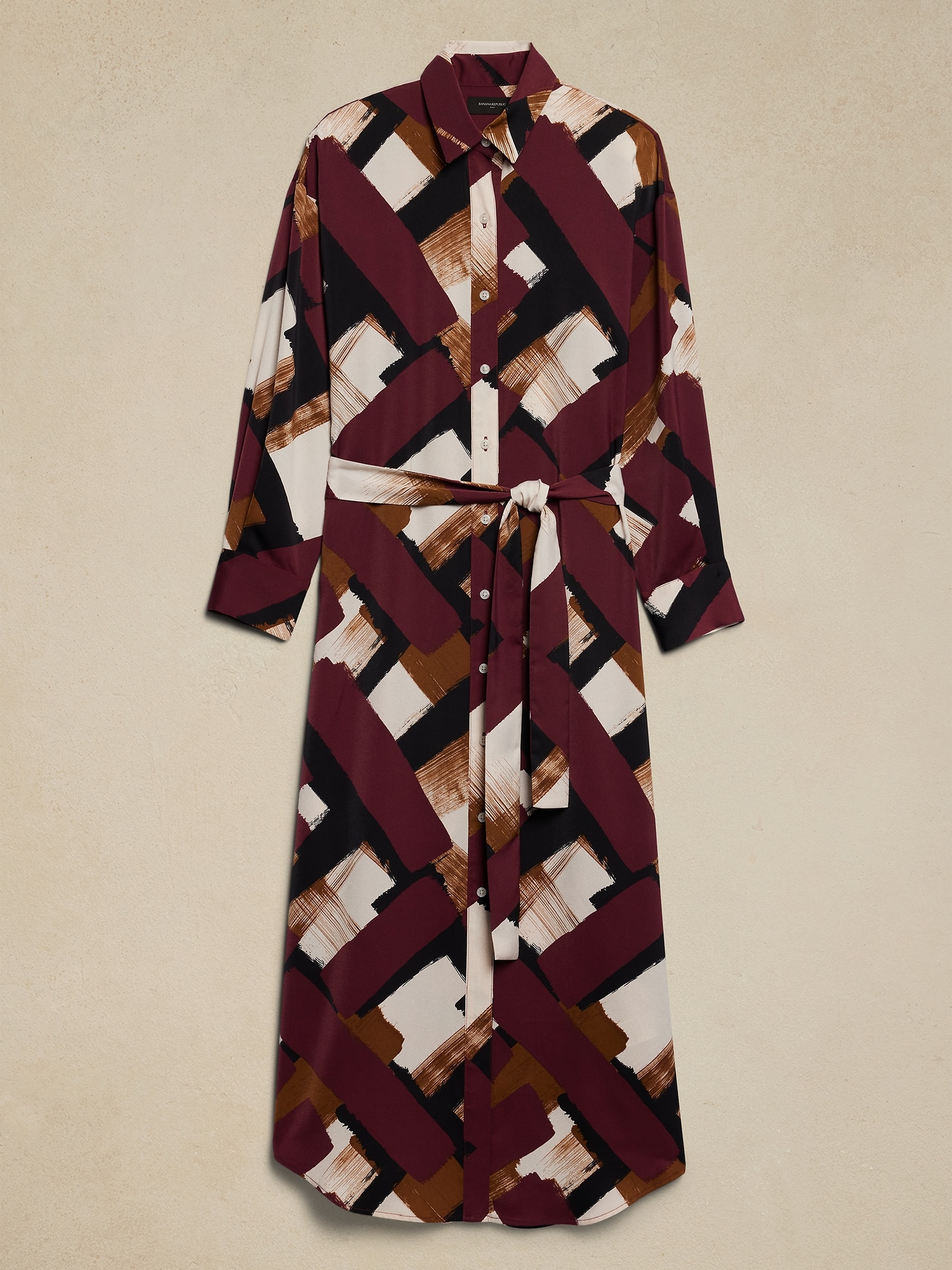 Tie-Waist Maxi Shirtdress