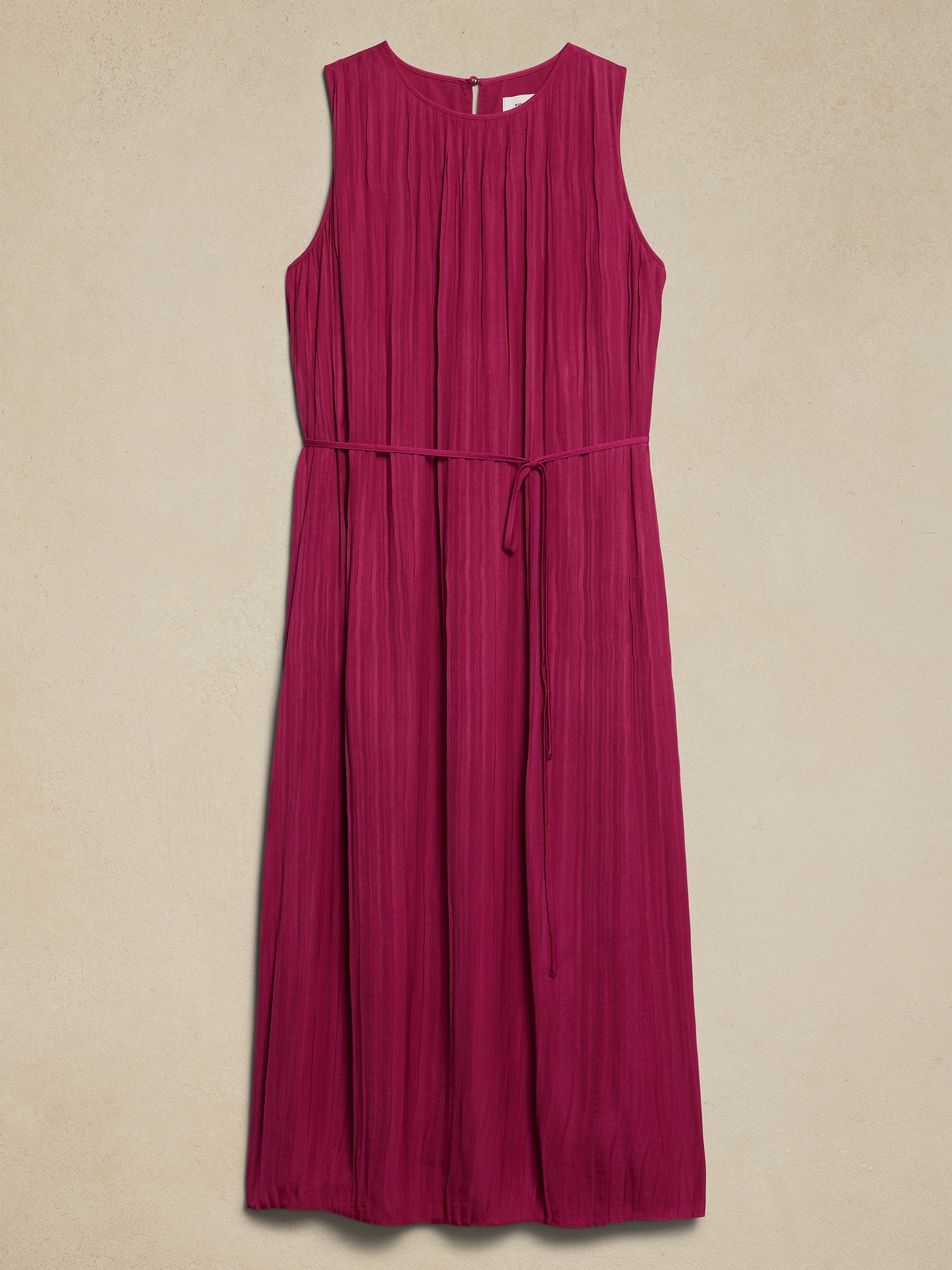 Crystal Pleated Midi Dress