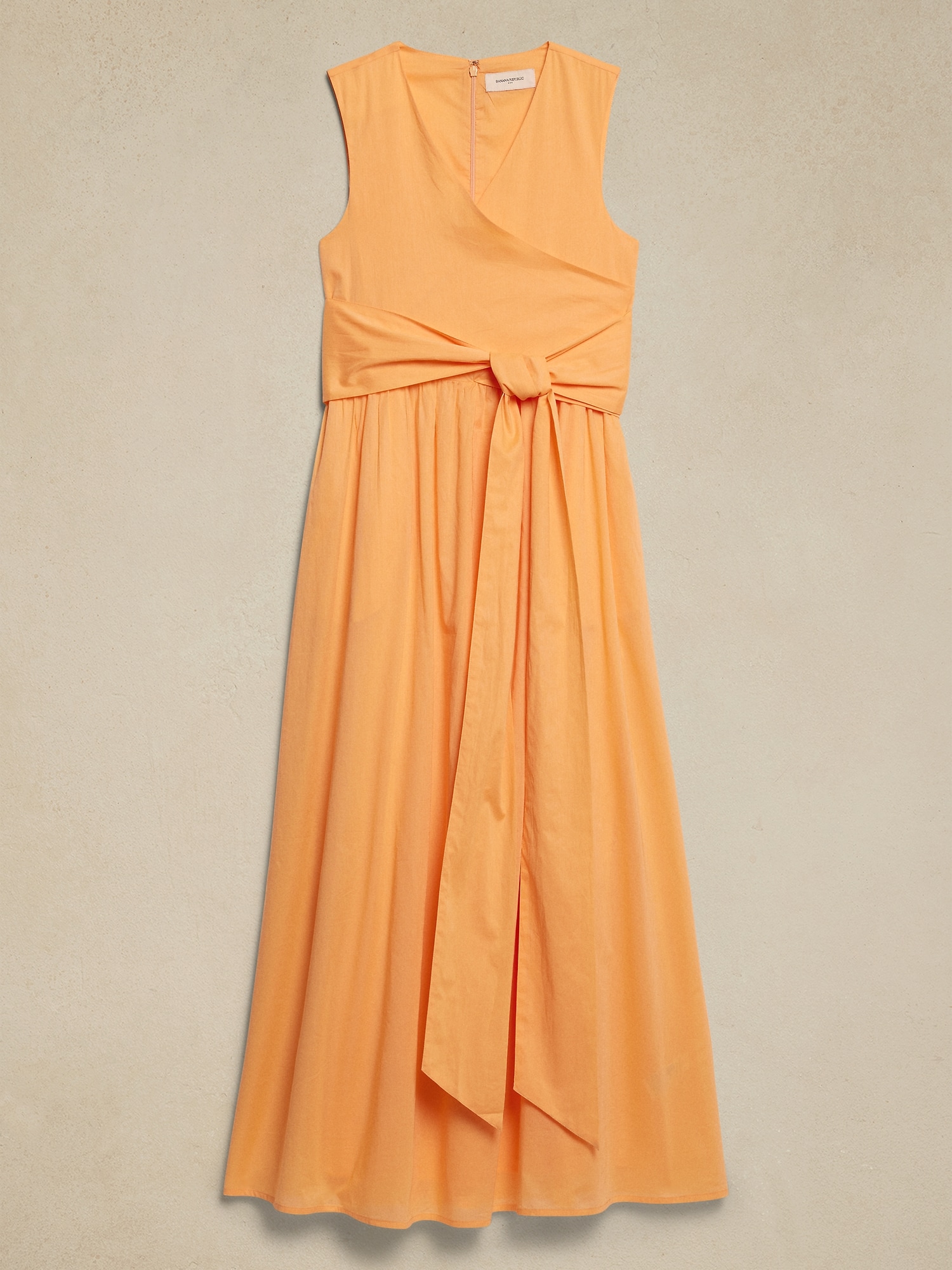 Voile Wrap-Waist Maxi Dress