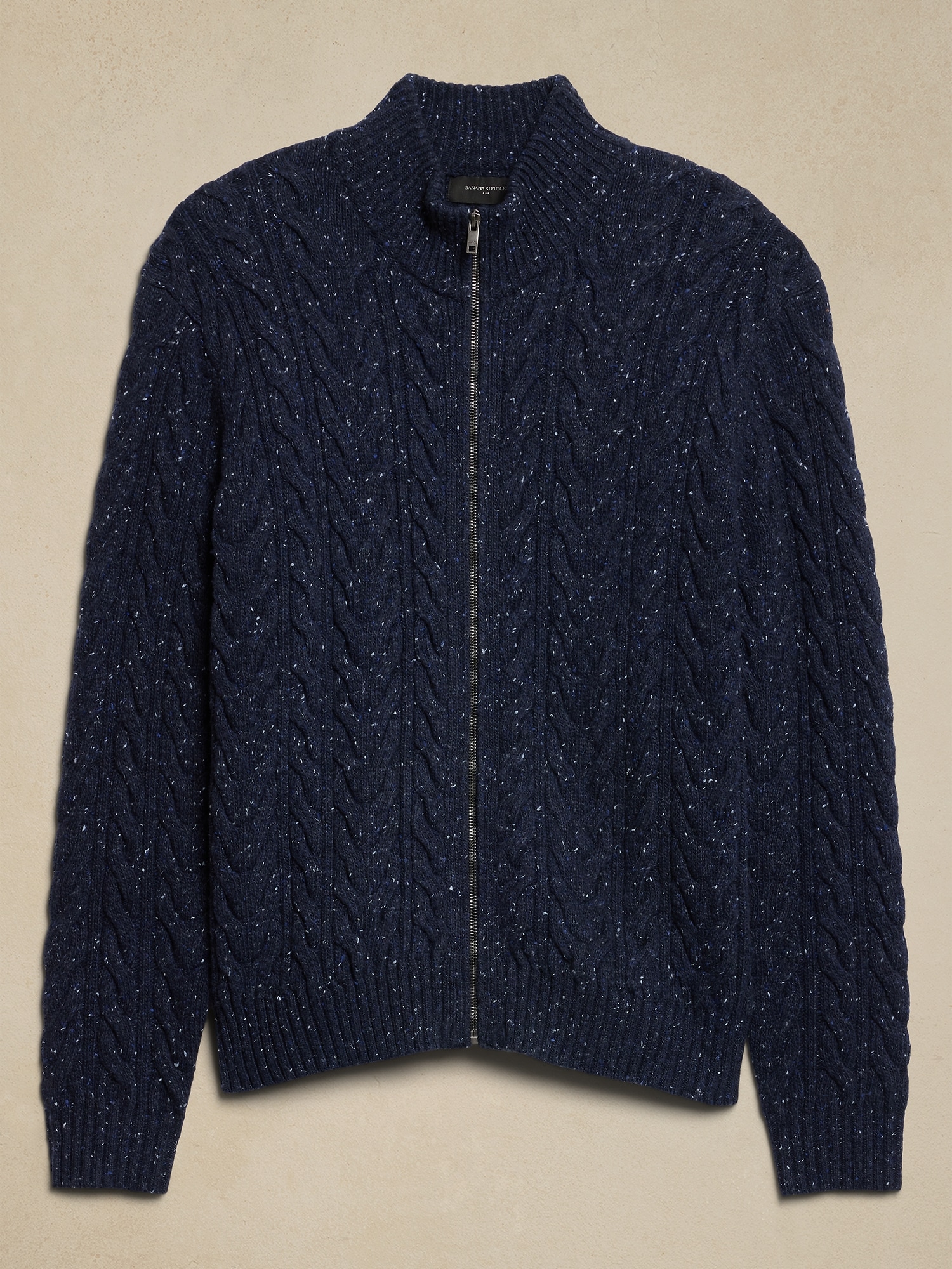 Tweed Cable Sweater Jacket