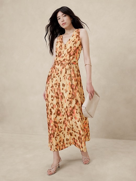 BANANA REPUBLIC/ Floral Wrap Maxi retailer Dress