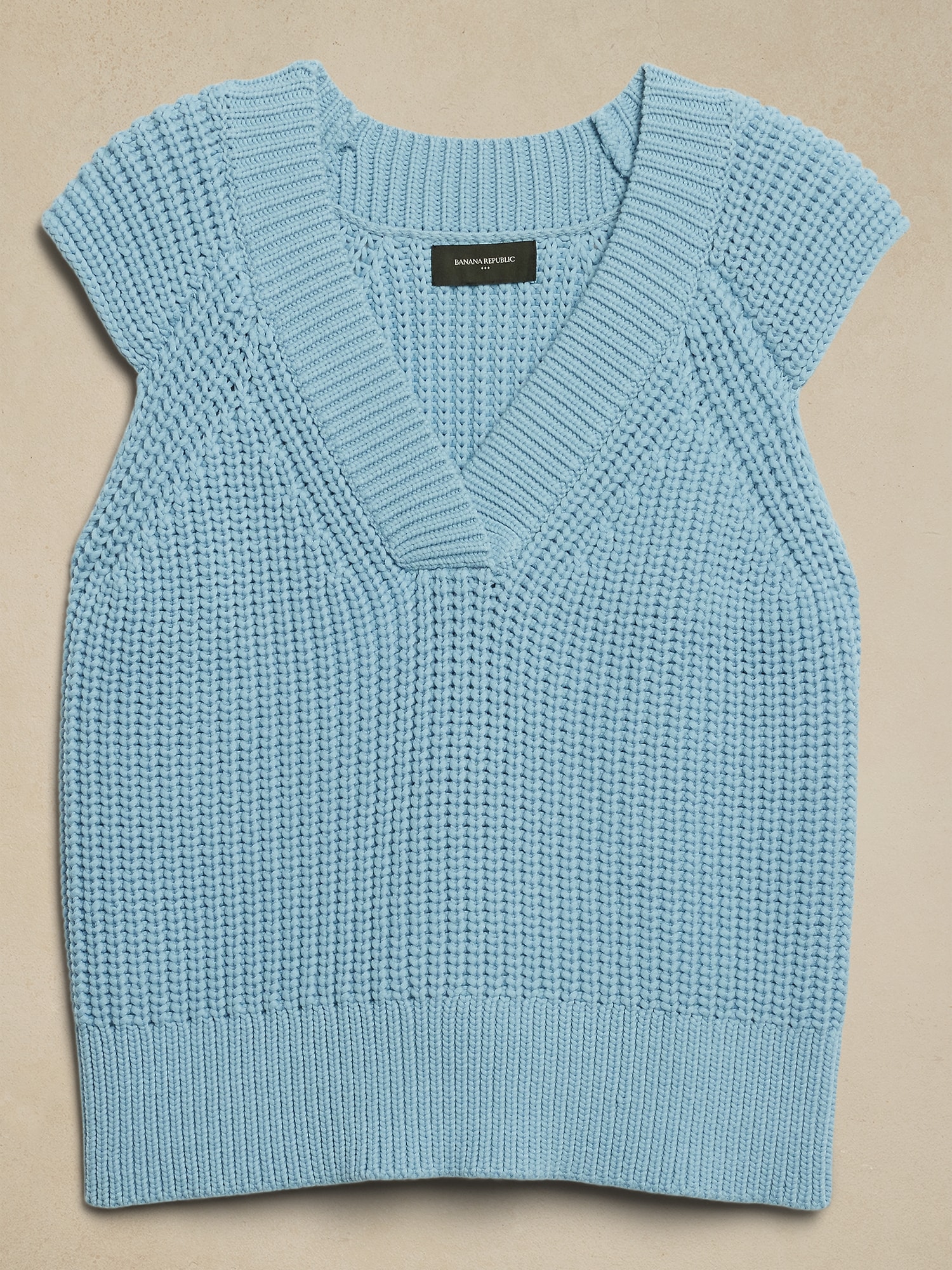 Textured Cross-Vee Sweater