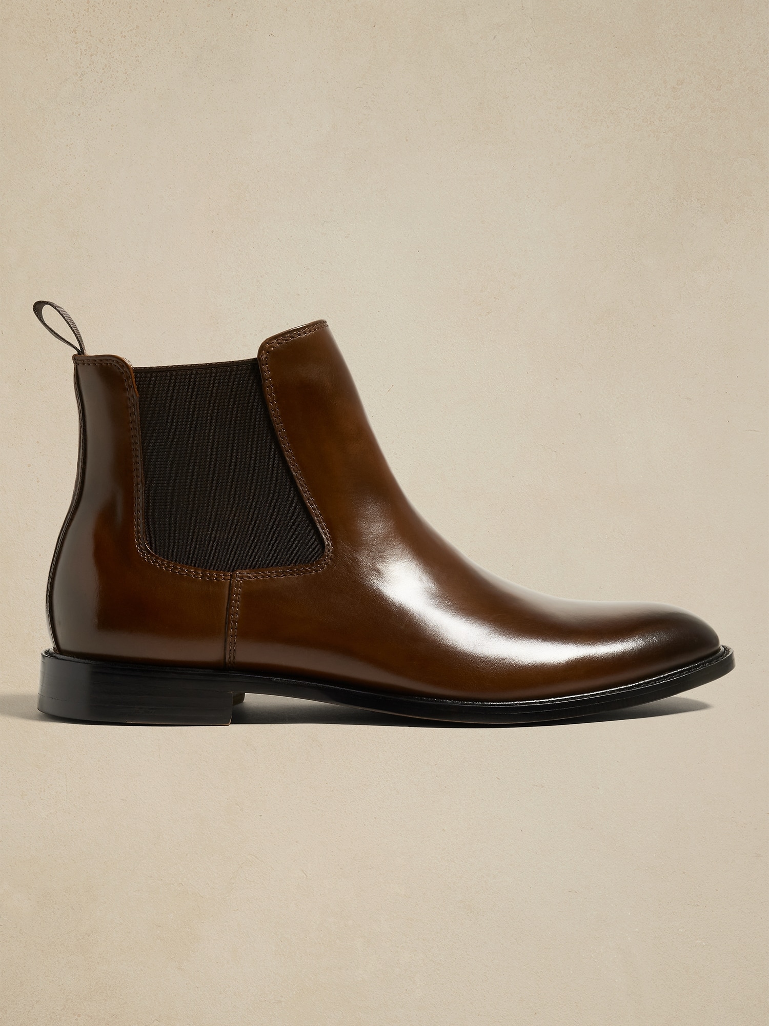 Leather Dress Chelsea Shoe - Brown