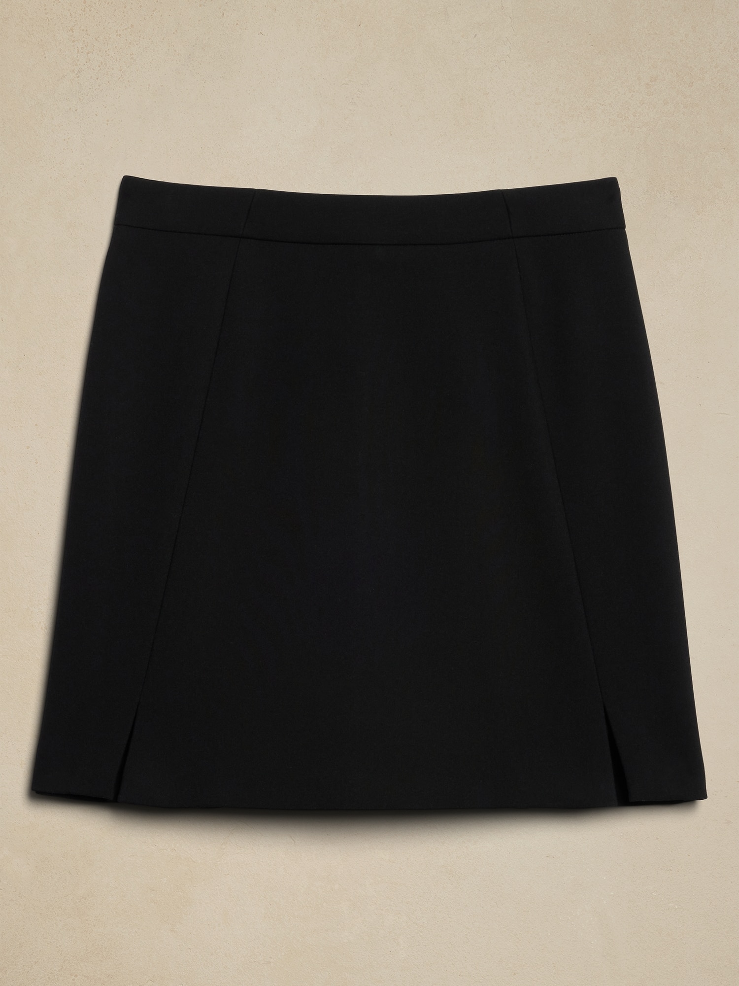 Double Weave Slit Mini Skirt