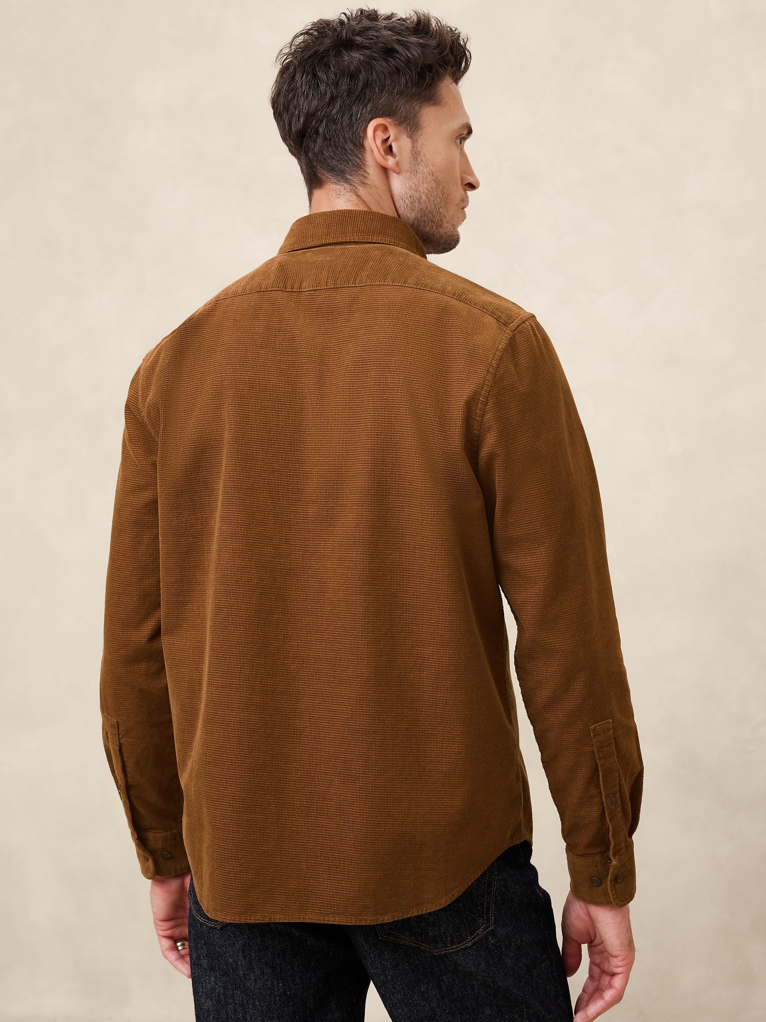 Slim Textured Corduroy Shirt