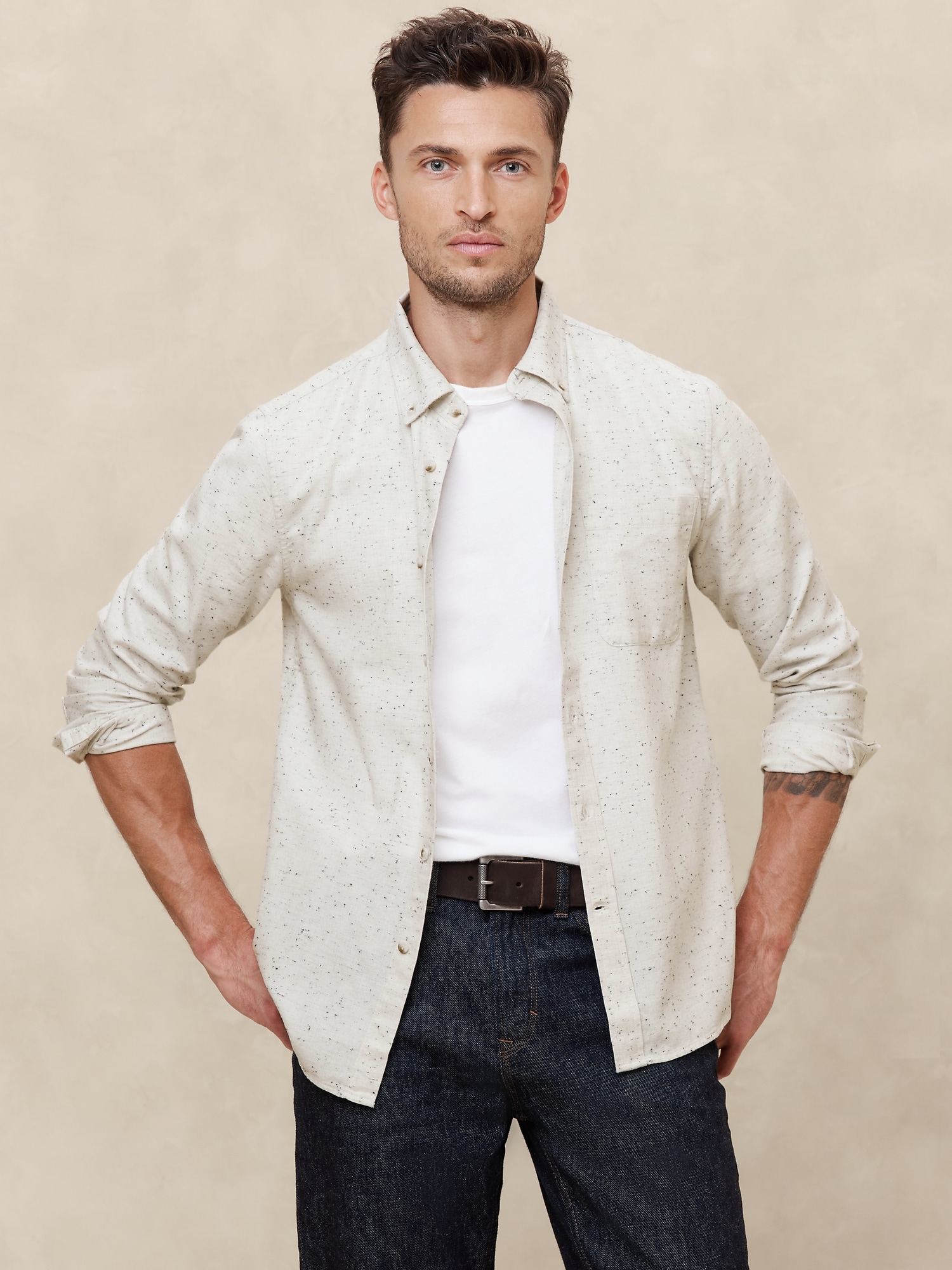 Slim Lightweight Flannel Shirt