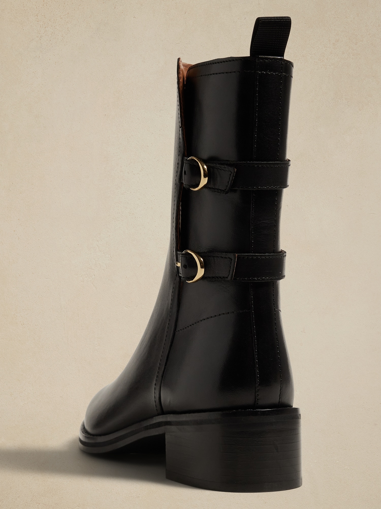 Leather Moto Boot