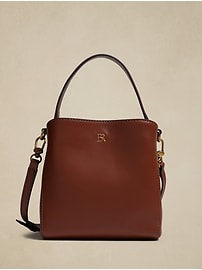 Leather Mini Bucket Bag | Banana Republic Factory