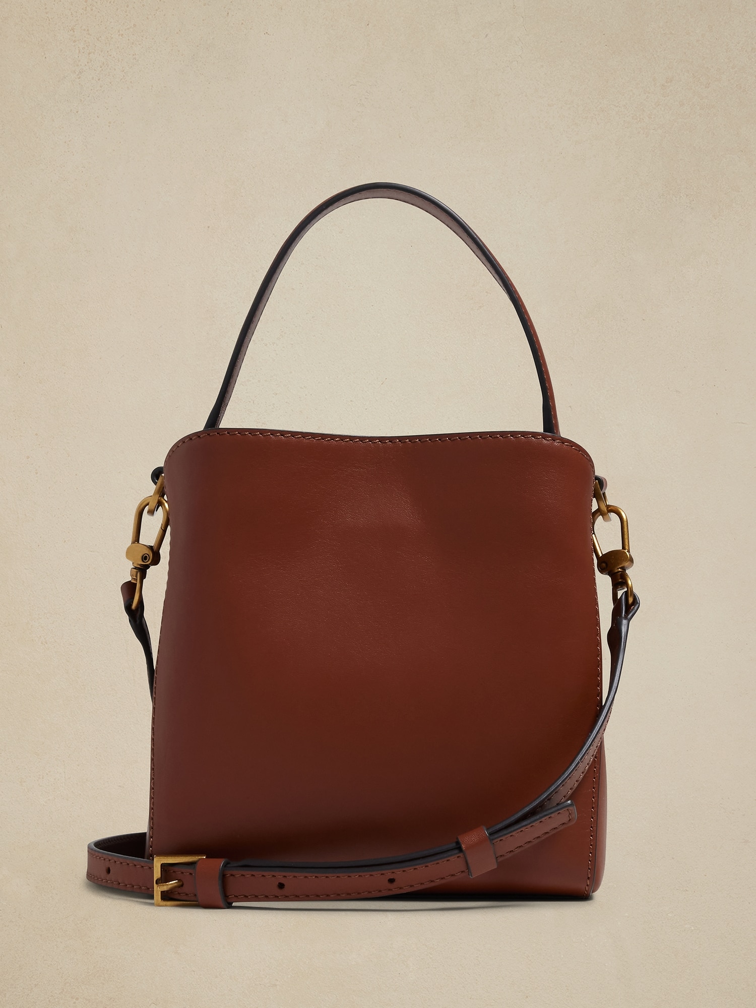 Leather Mini Bucket Bag