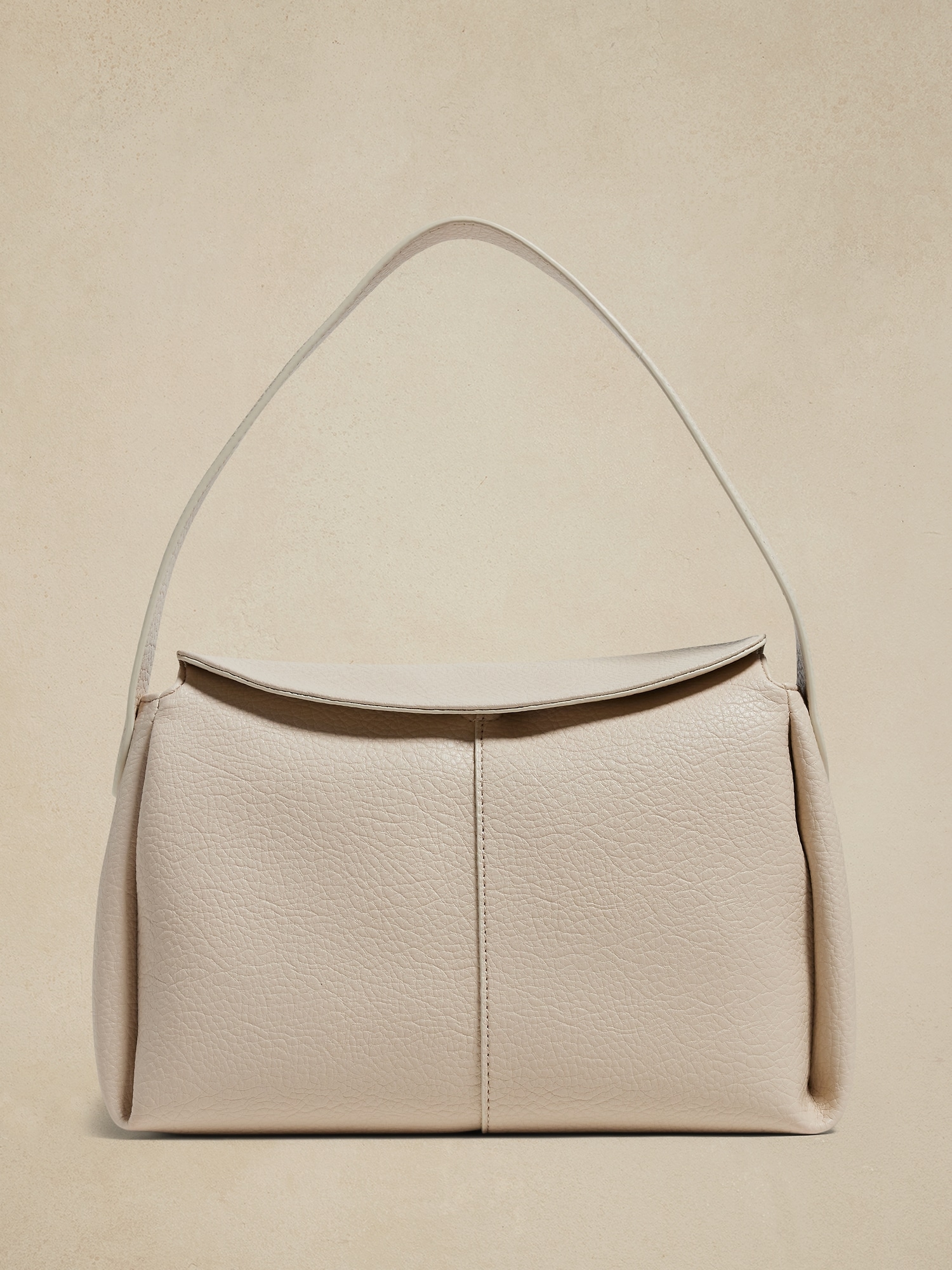 Vegan Leather Shoulder Bag - White