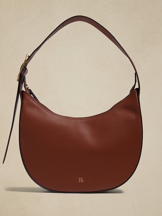 バッグ 2000s banana republic sling bag khaki Leather Crossbody Bag | Banana Republic