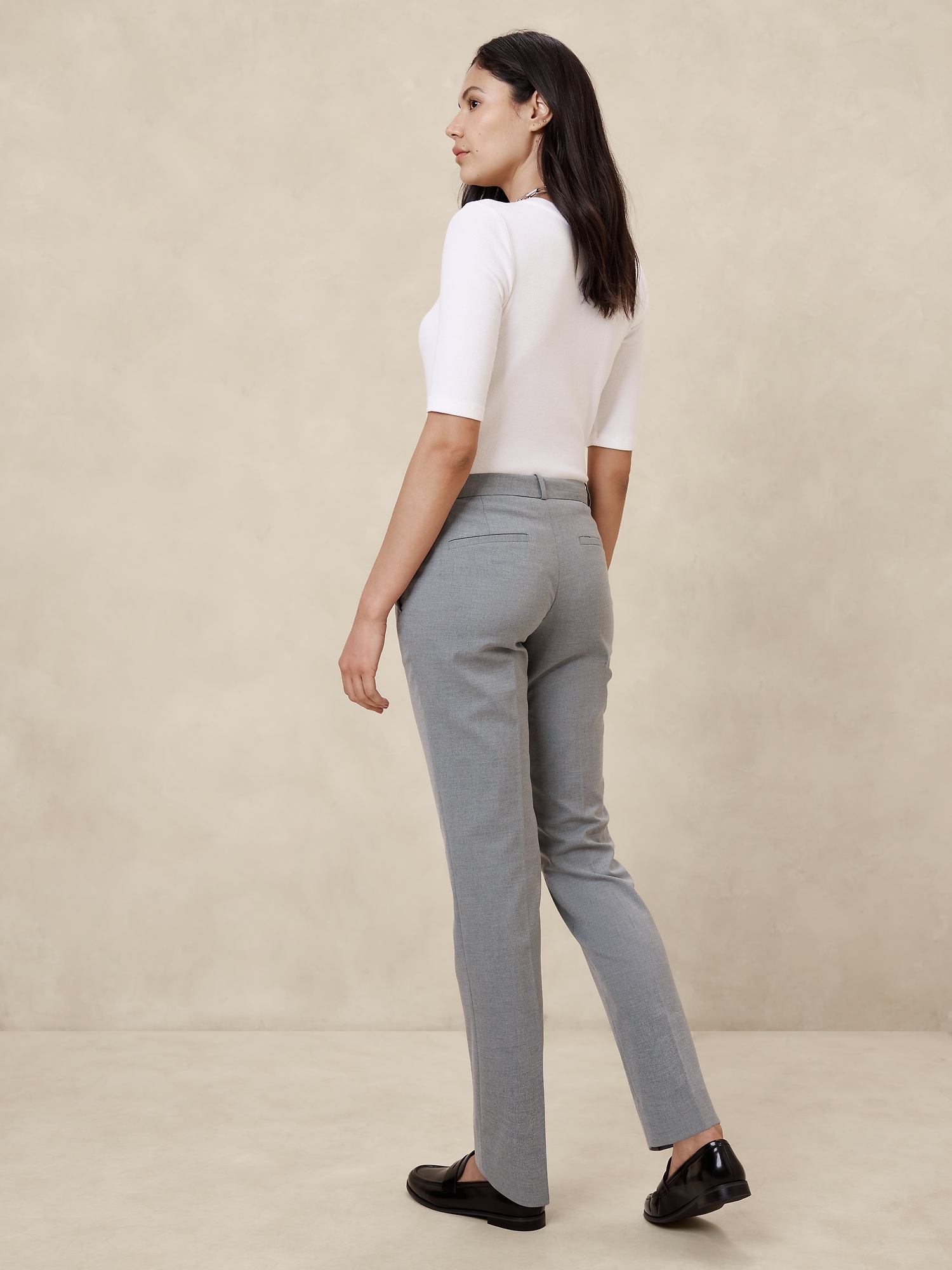 Stretch Twill Ryan Herringbone Straight Pant