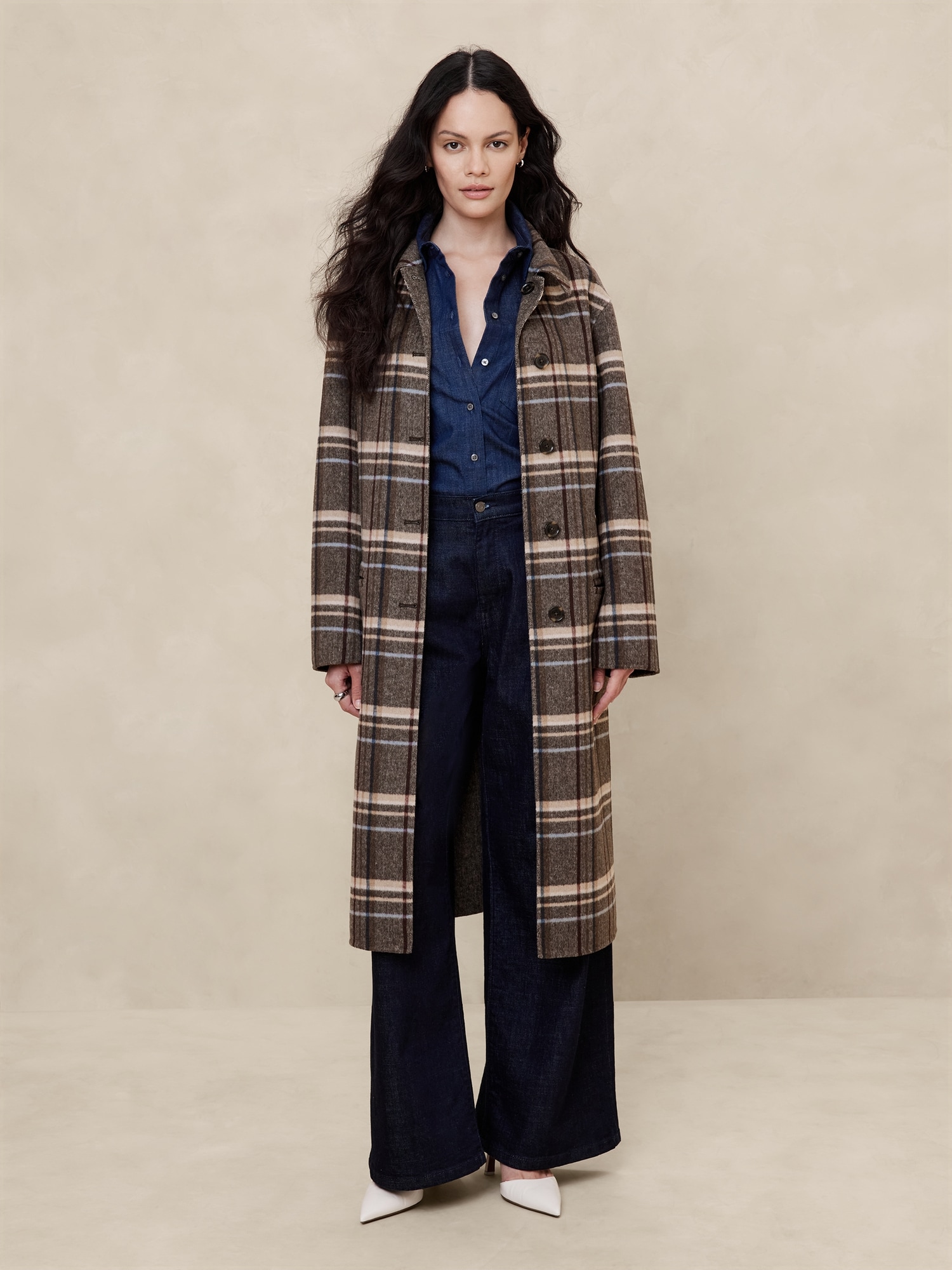 Reversible Wool-Blend Coat