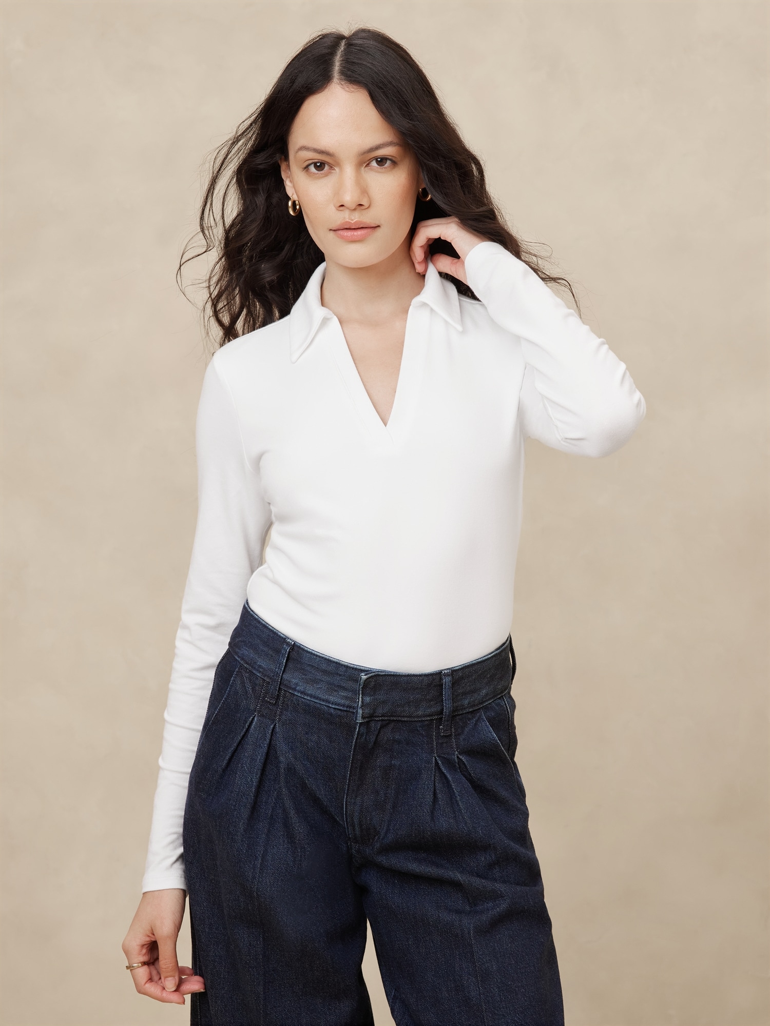 Soft Stretch Polo Top