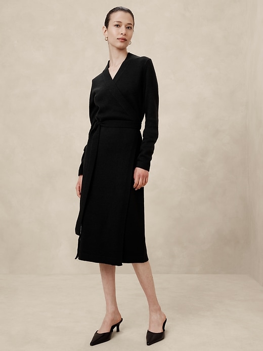 Wrap Midi Sweater Dress | Banana Republic Factory