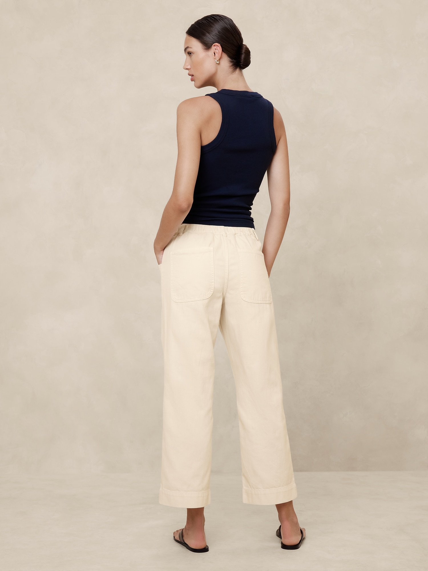 Twill Straight Pull-On Pant