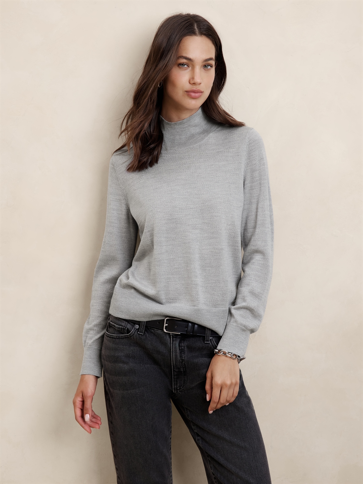 Merino Wool Turtleneck Sweater