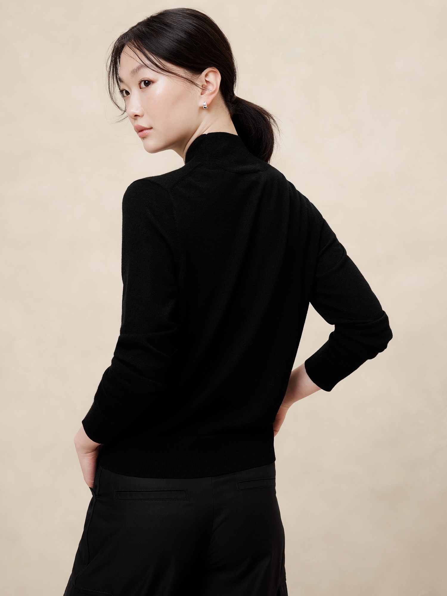 Merino Wool Turtleneck Sweater