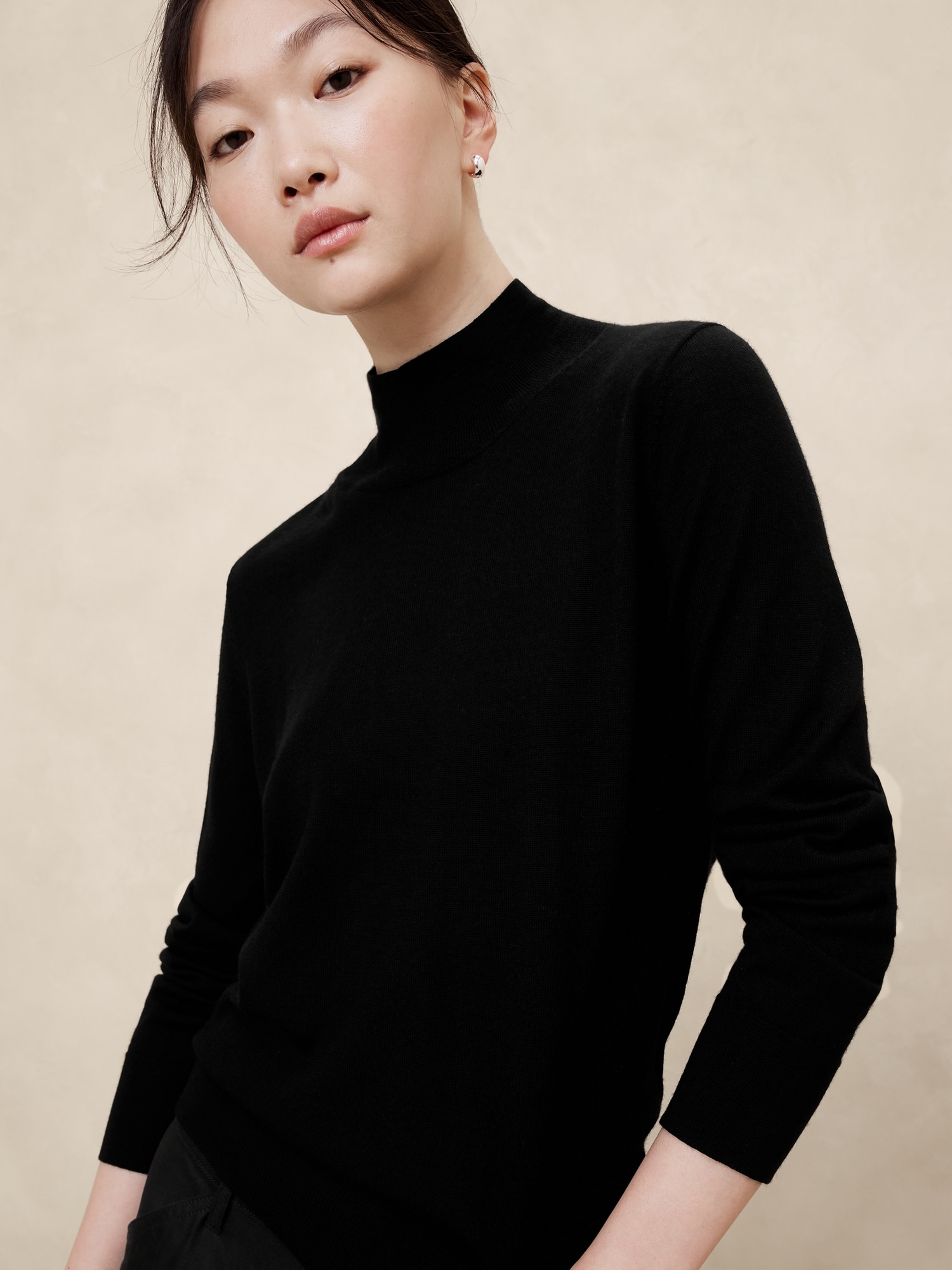 Merino Wool Turtleneck Sweater