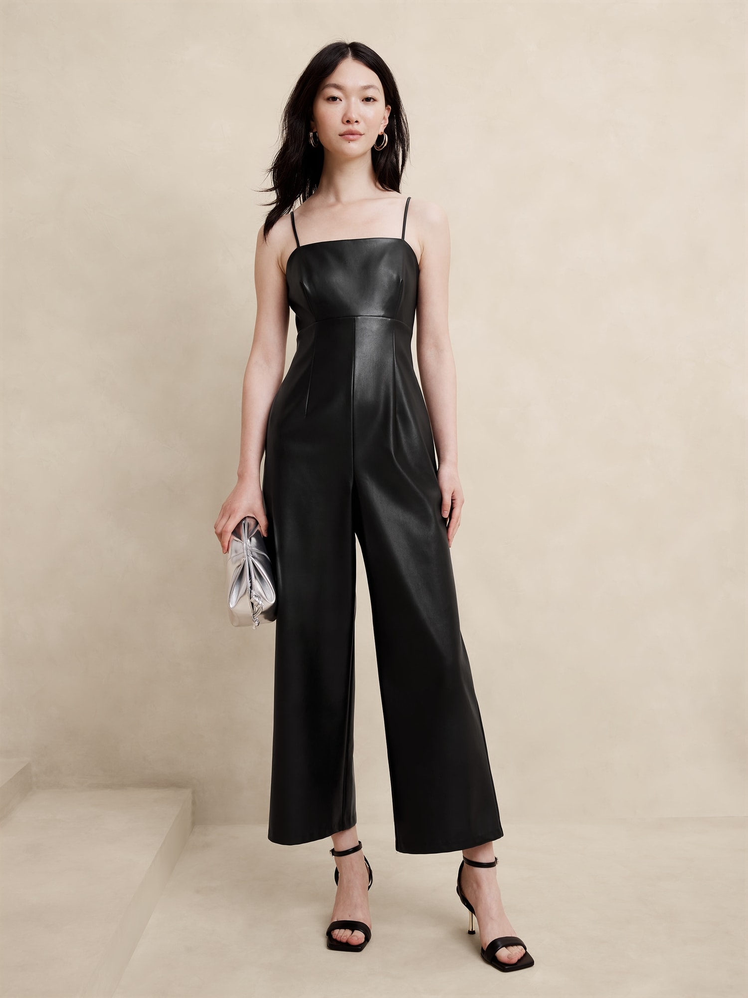 Vegan Leather Jumpsuit