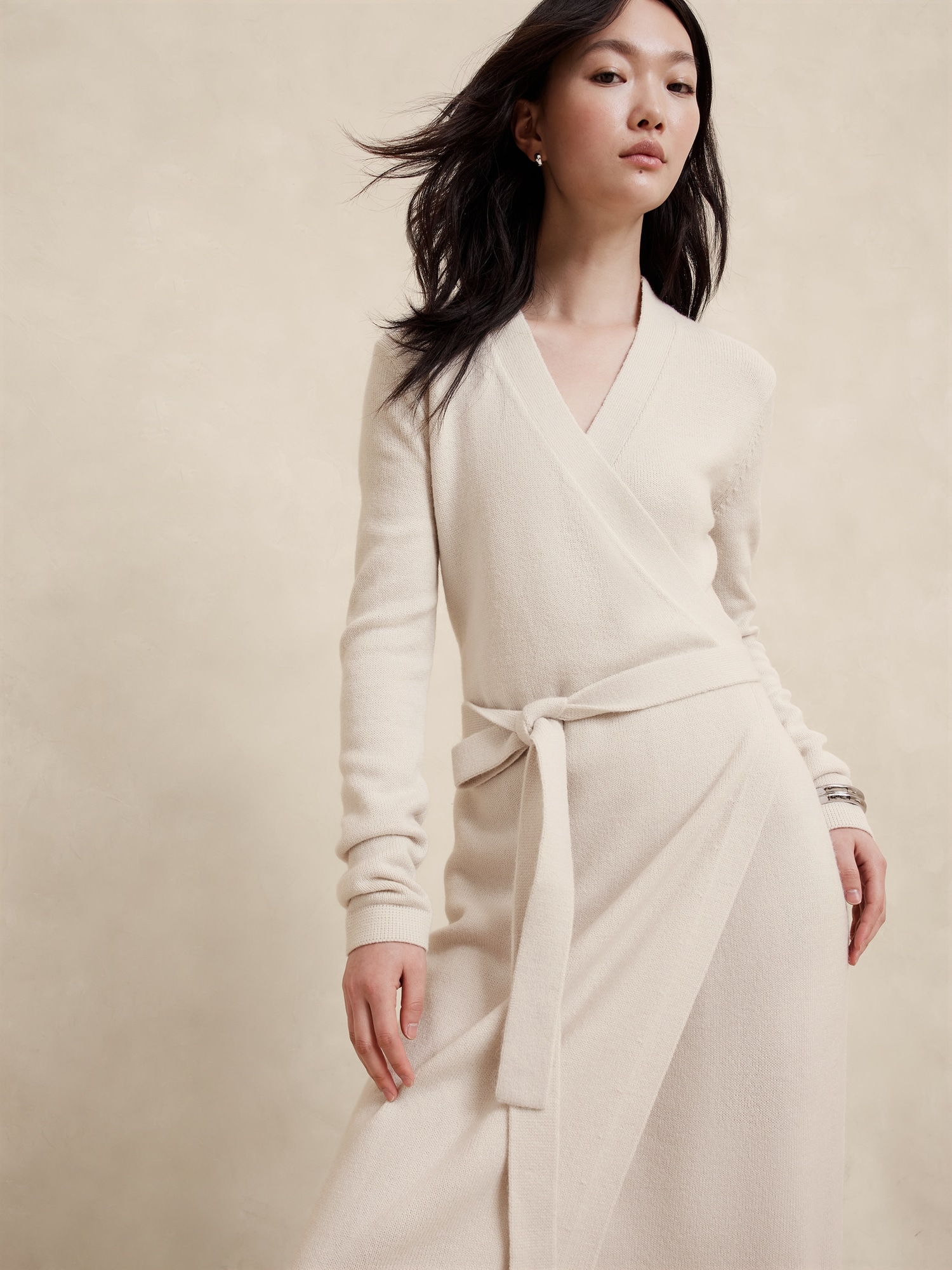 Wrap Midi Sweater Dress Banana Republic Factory