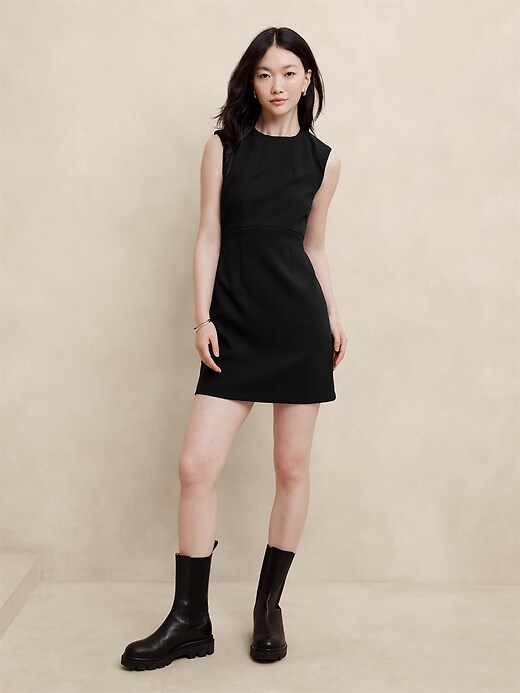 Double Weave Shift Mini Dress