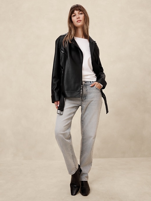 Vegan Leather Moto Jacket | Banana Republic Factory